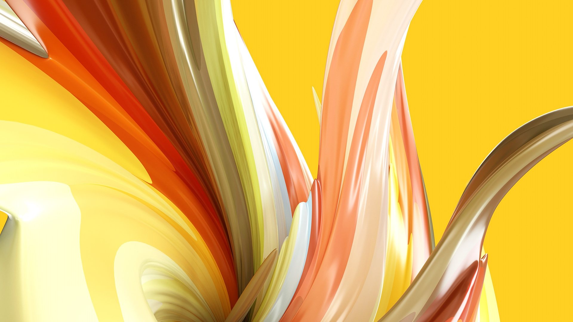 Yellow Paint Fluid Wallpaper 49222