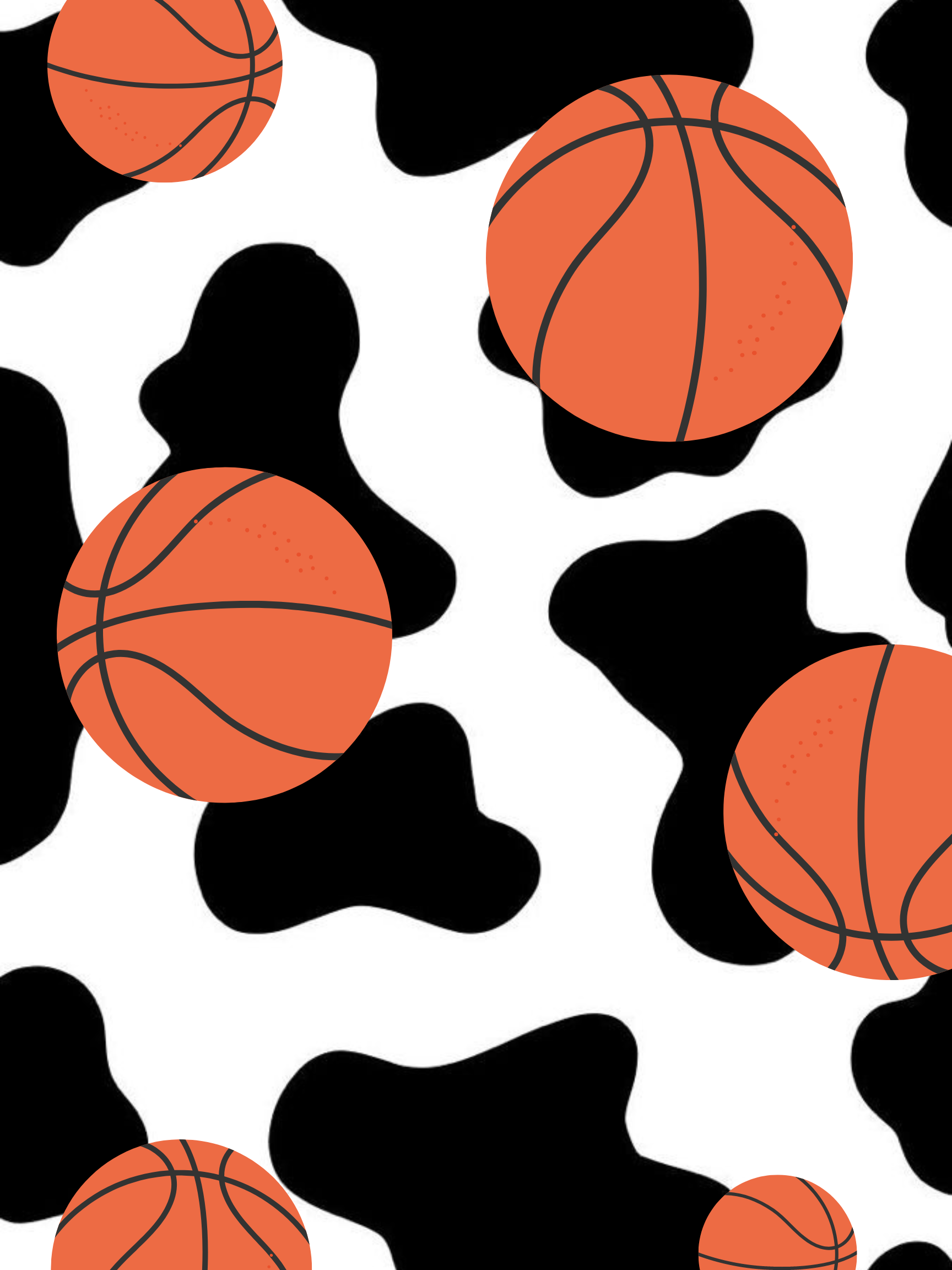 Basketball Cowprint. Cow print