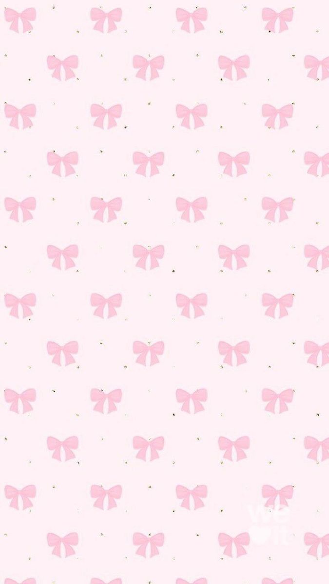 pink wallpaper bows