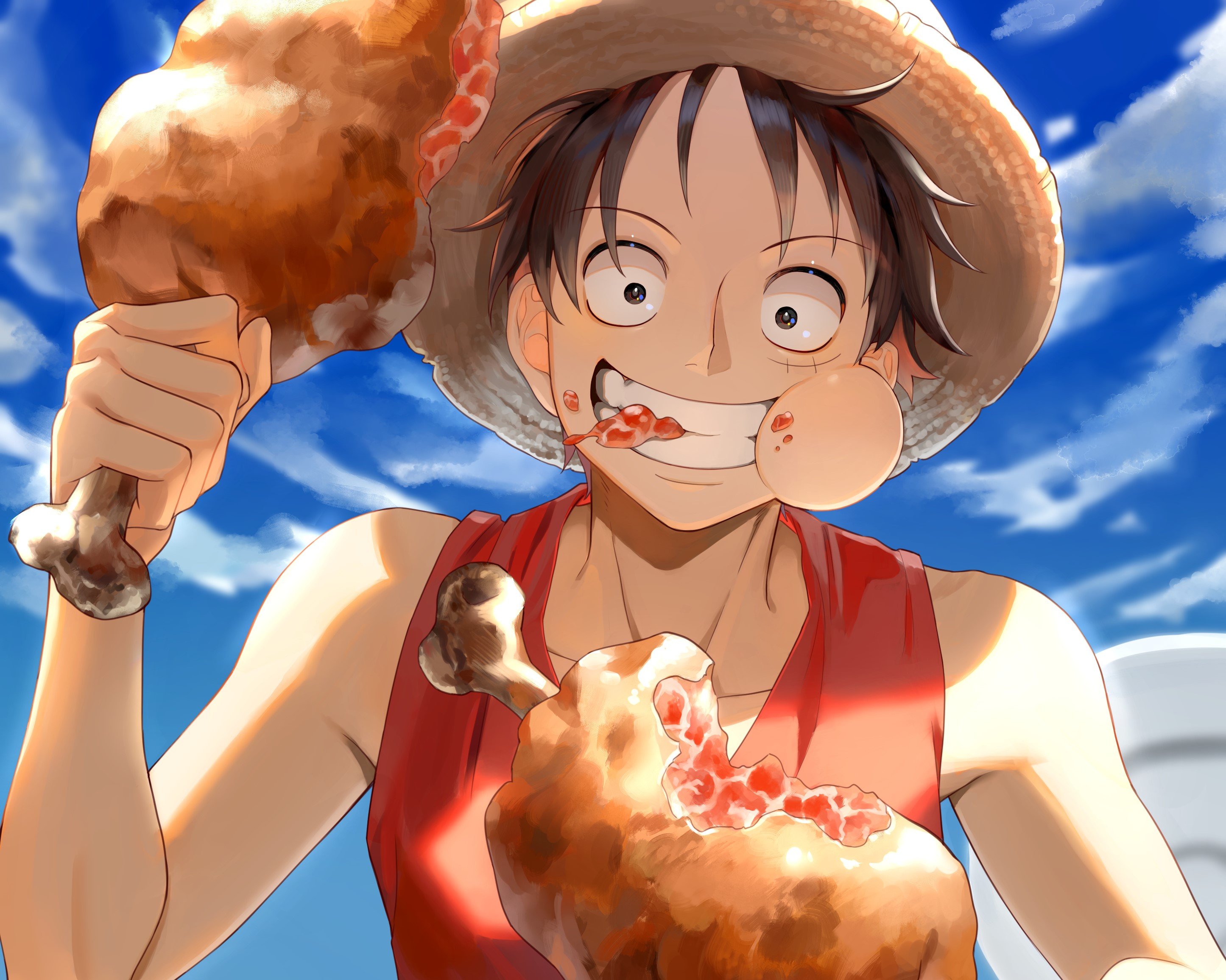 Luffy Eating Wallpapers Wallpaper Cave