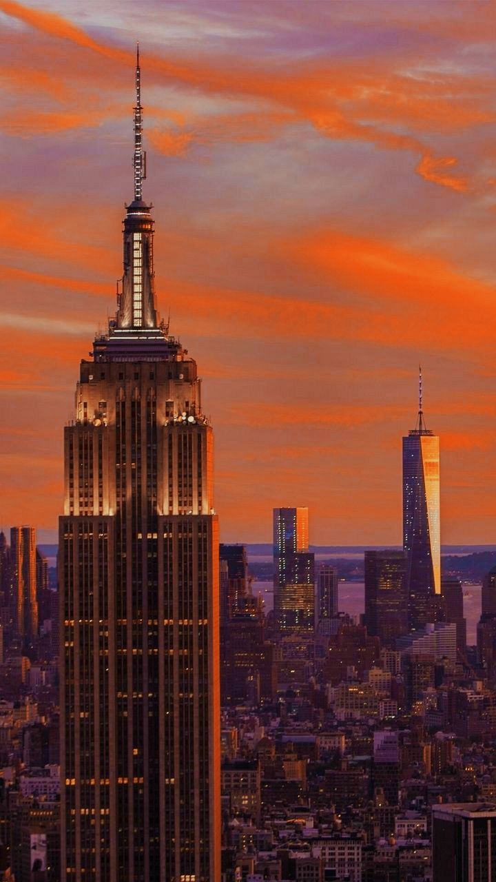 Empire State Sunset Wallpaper. City