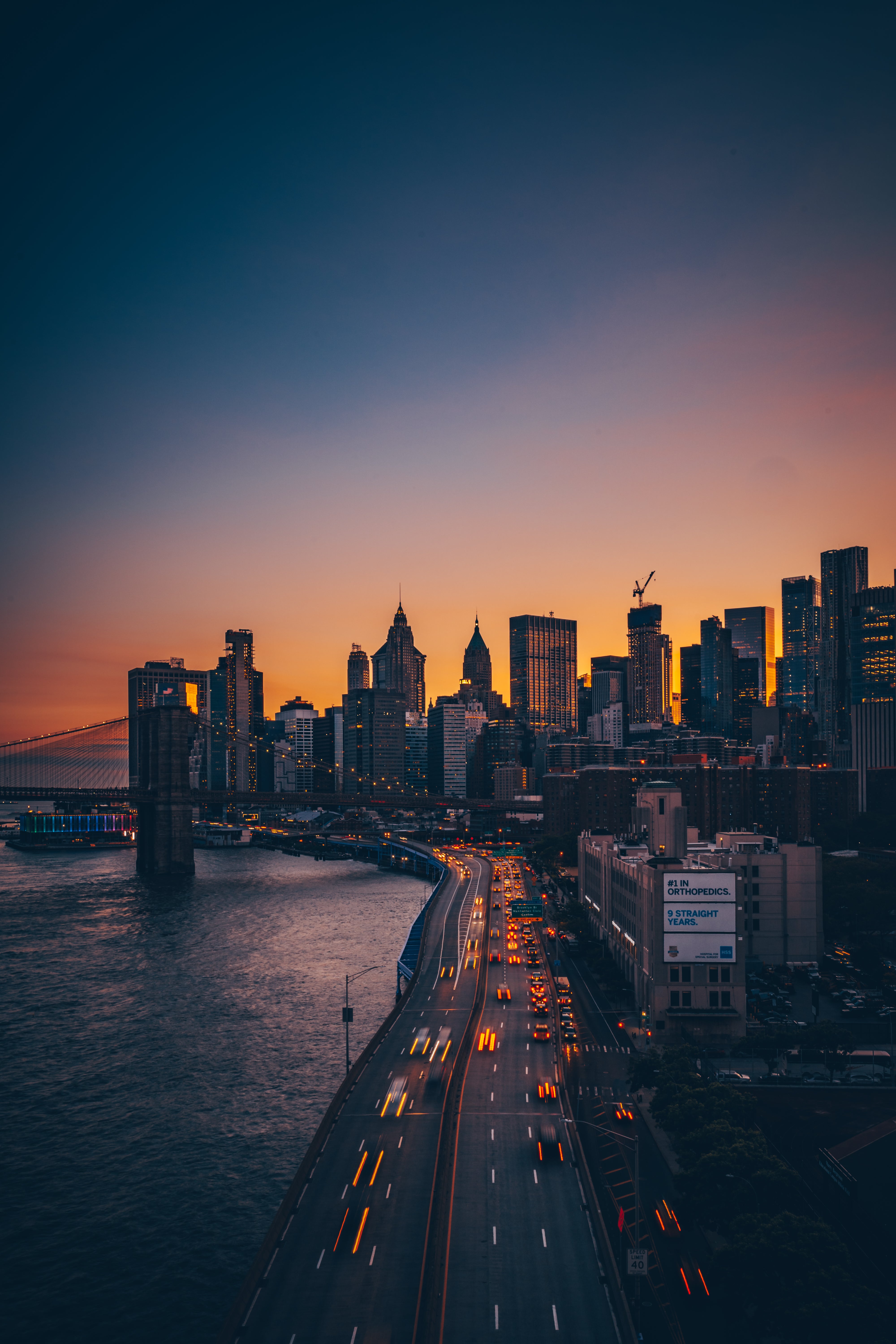 Free New York Skyline At Dusk Image