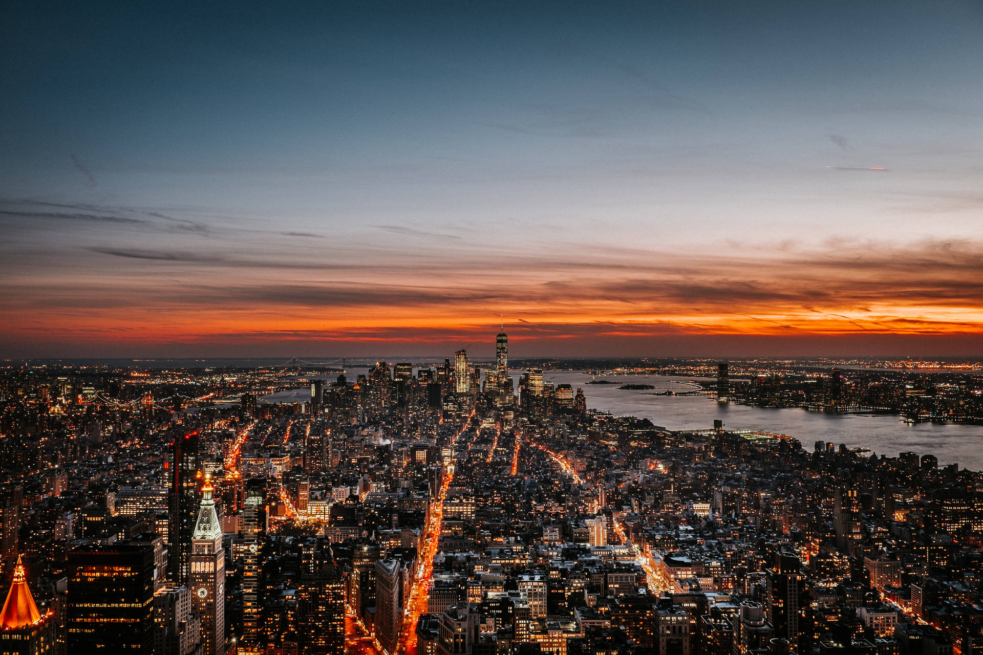 Download free New York City Sunset Dusk