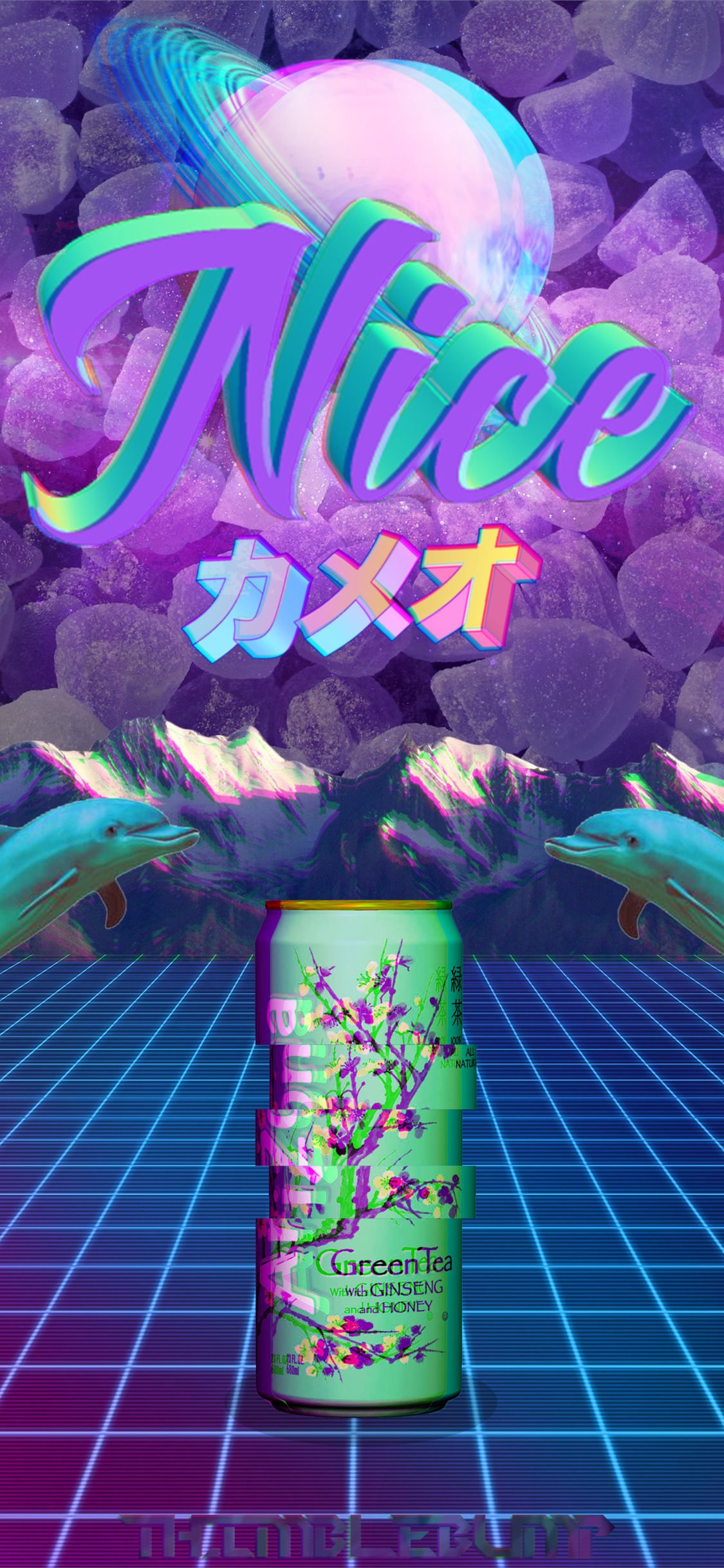 Vaporwave ① Tag iPhone 11 Wallpaper