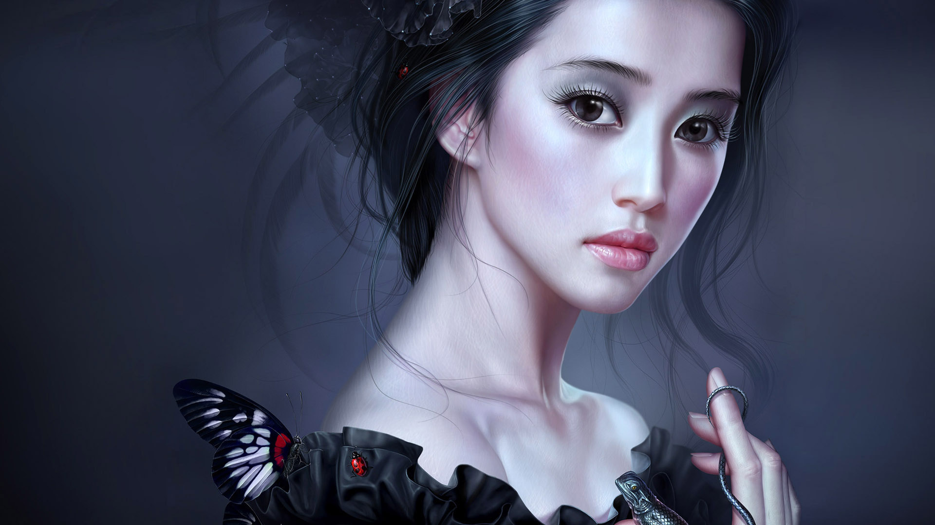 Cute Fantasy Girl Background Desktop