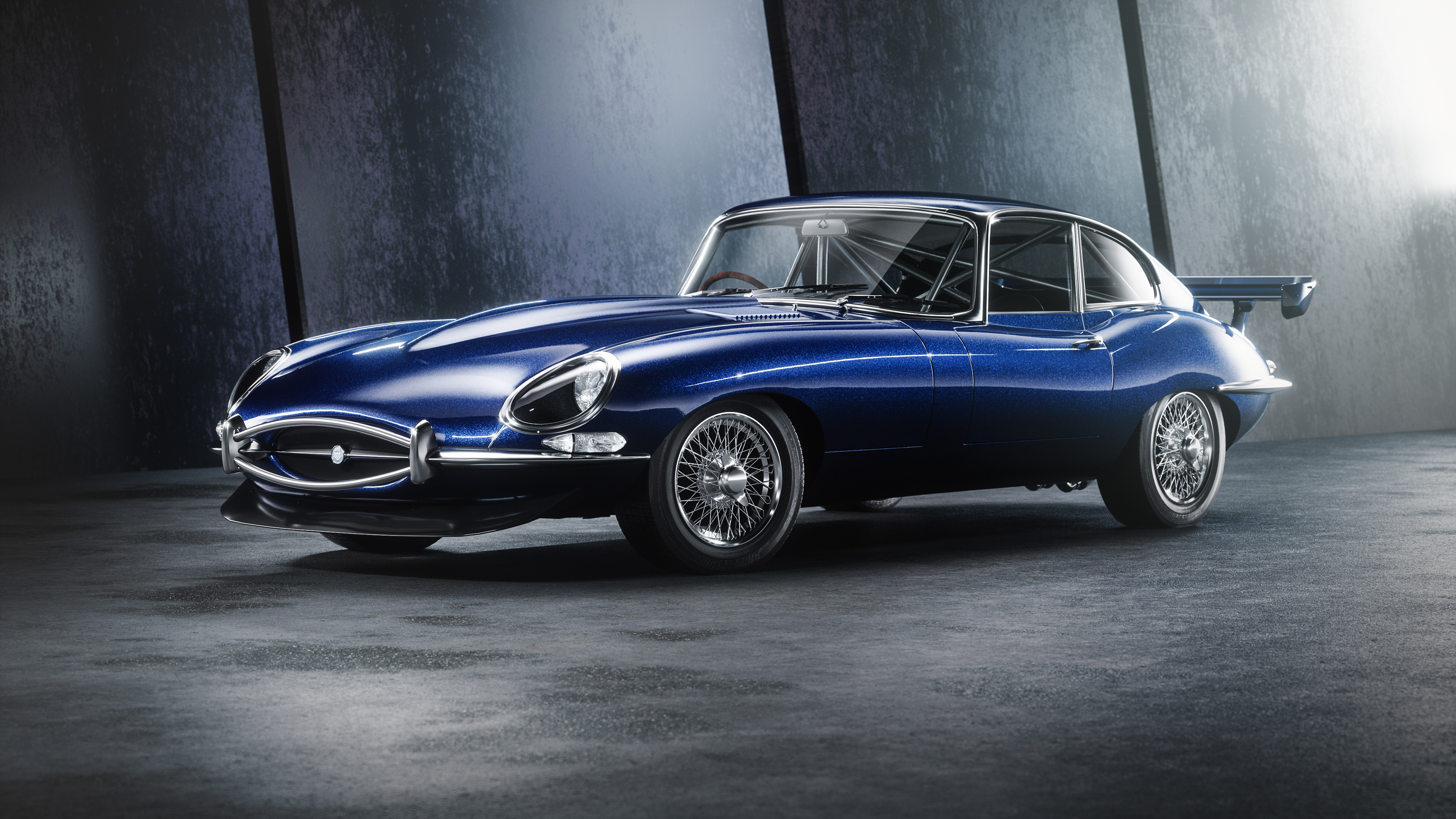 Jaguar E Type 4K Wallpaper Car