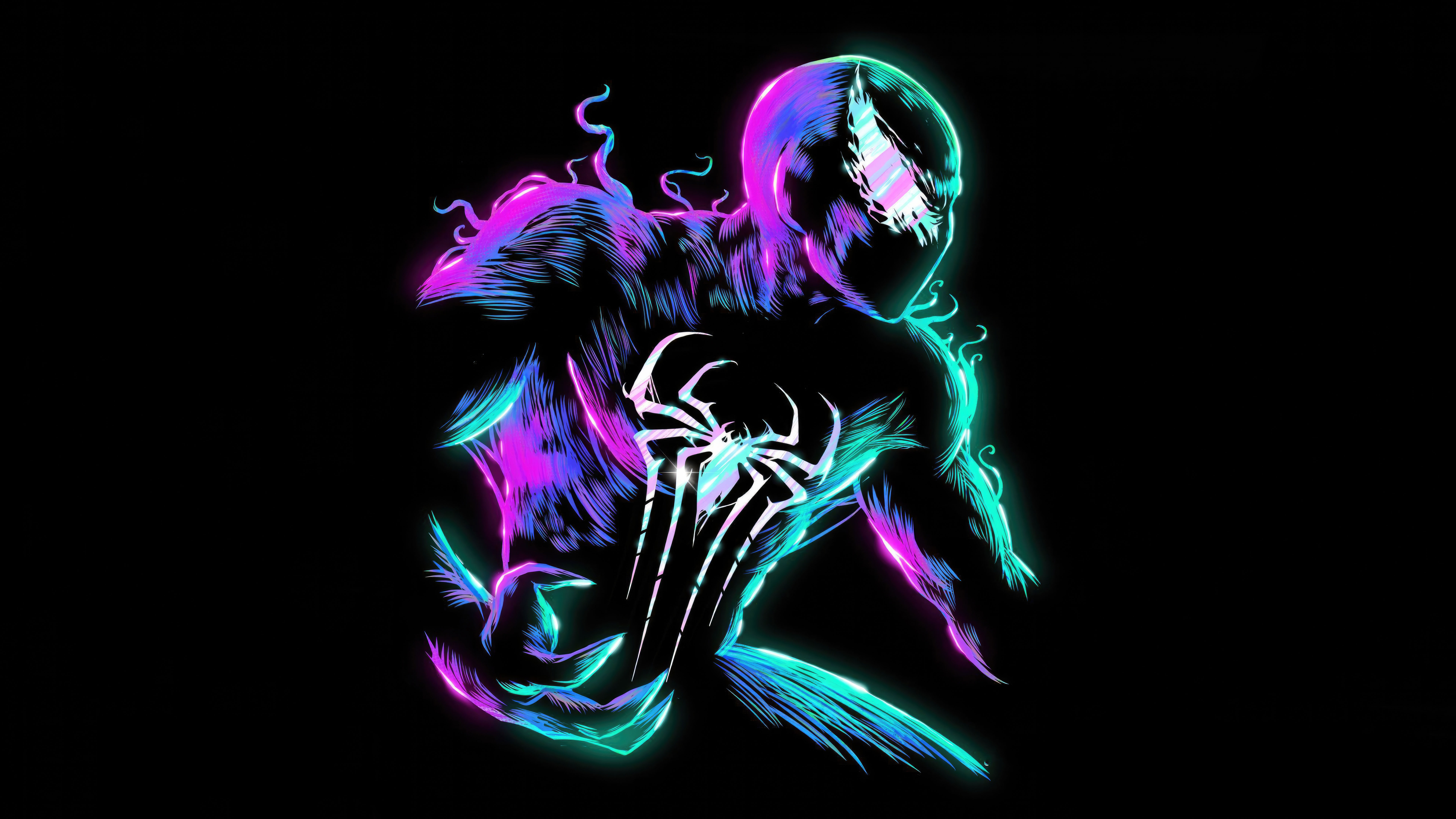 Spider Venom Minimalism 8k Wallpaper, HD