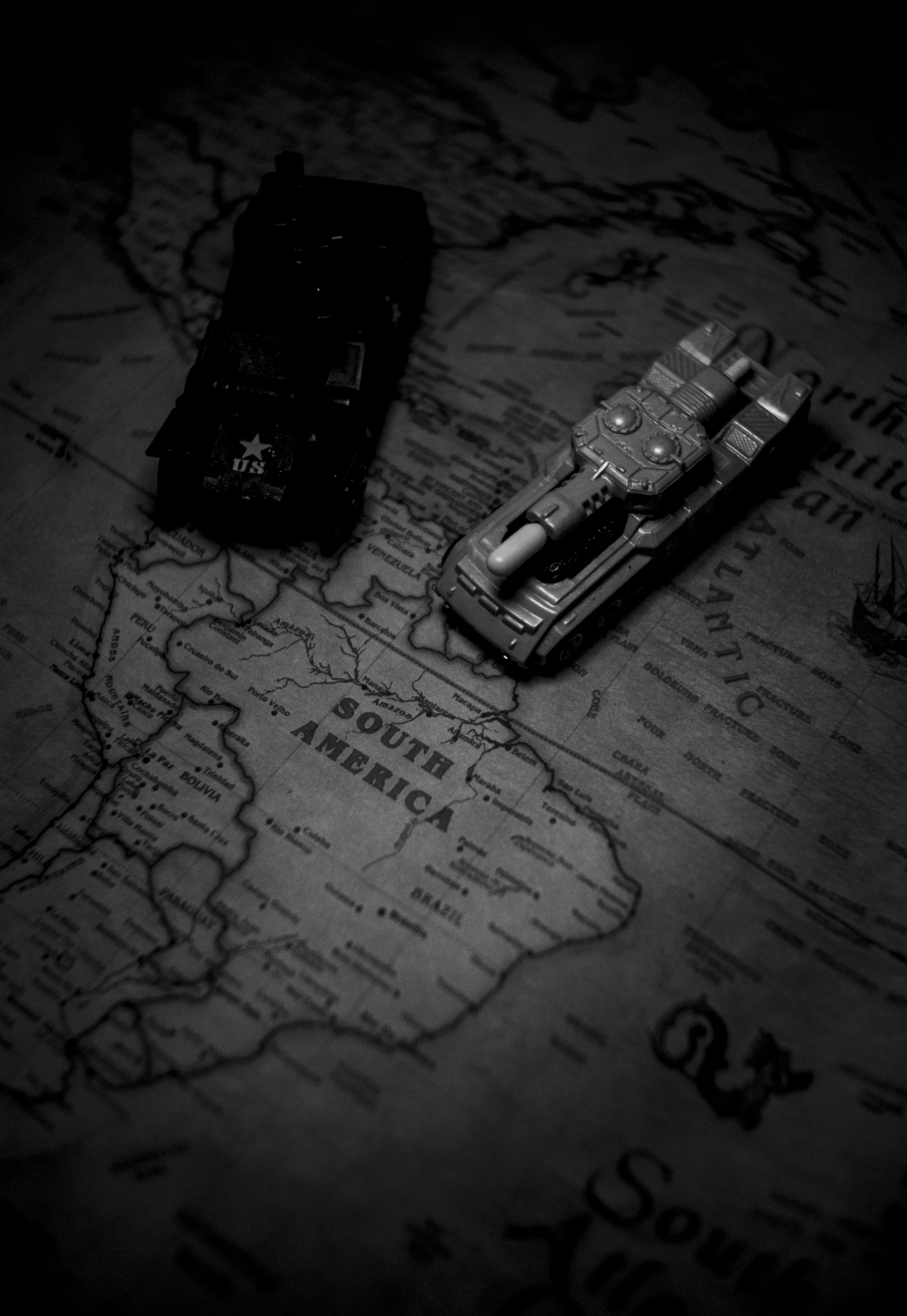 Military Toy Vehicles on a Map · Free