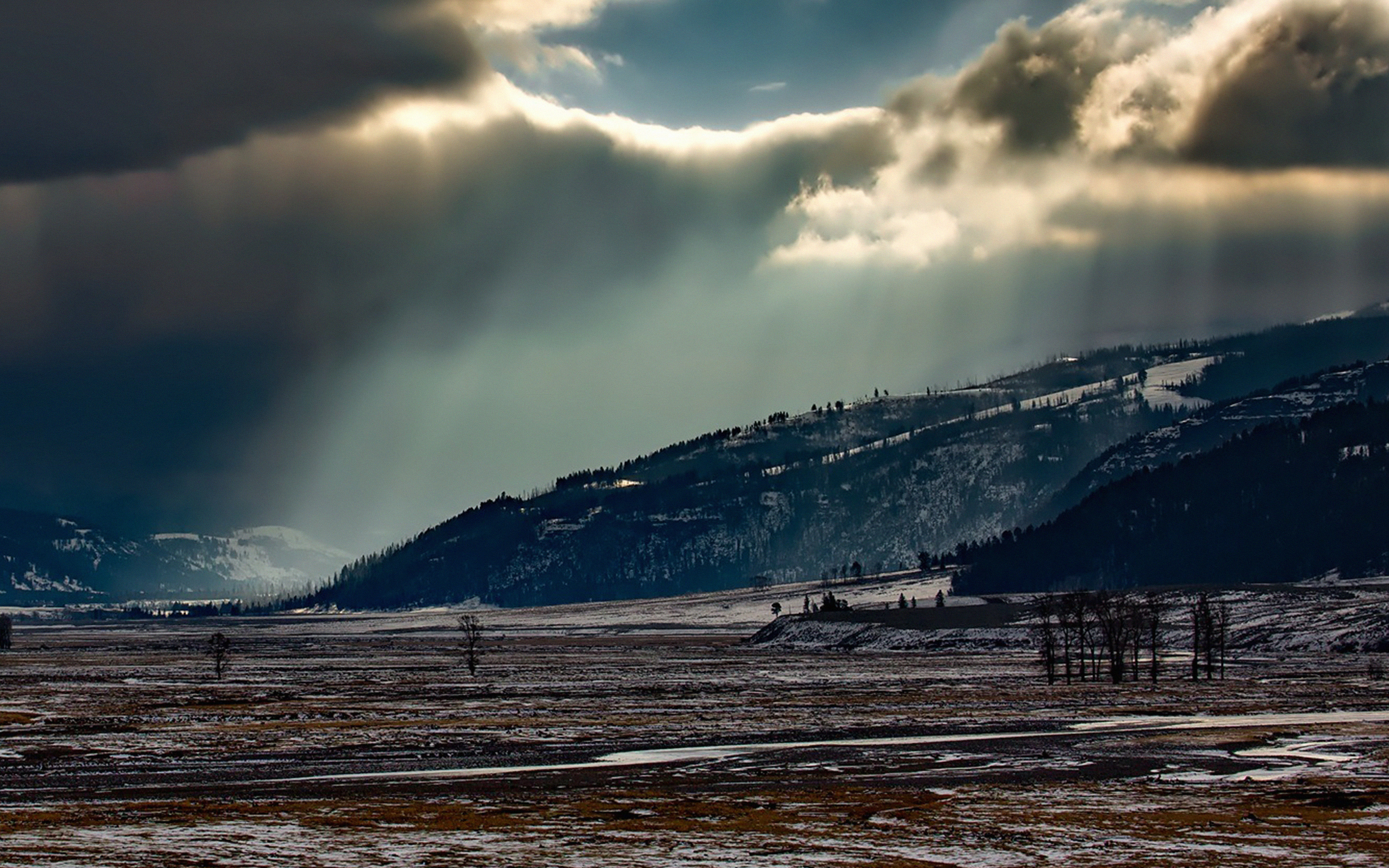 Sky Cloud Mountain Dark Winter Nature
