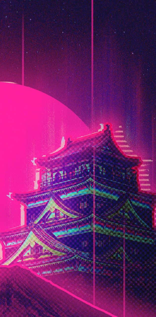 Download A Purple Japanese Wave Created