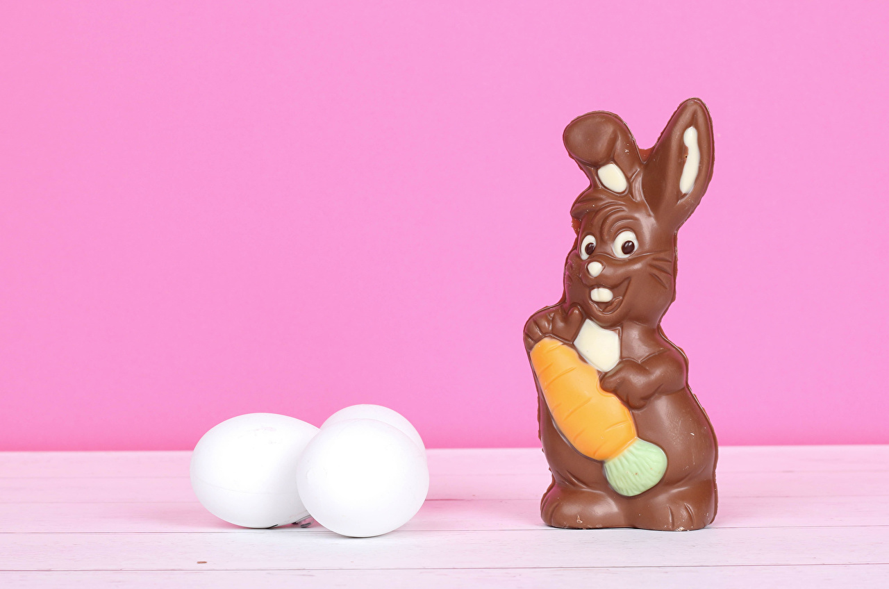 image Easter Rabbits Chocolate Pink