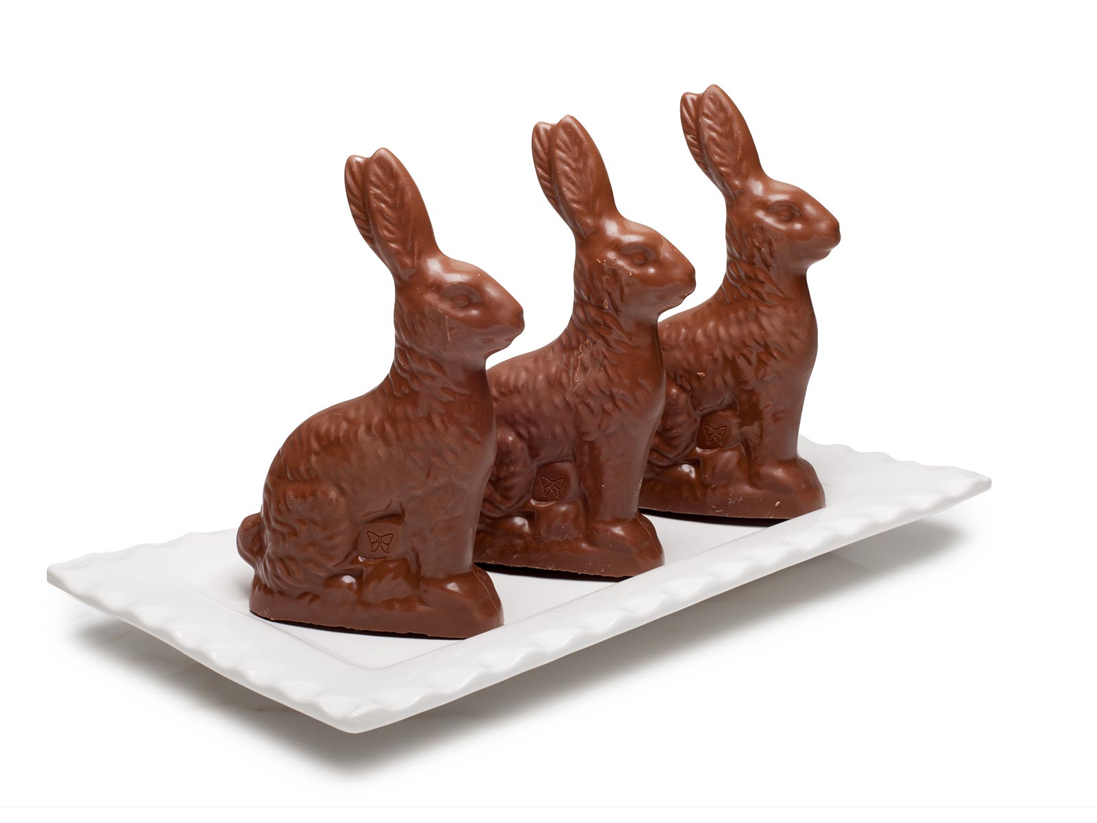 Large Easter Bunnies in Milk, Dark or