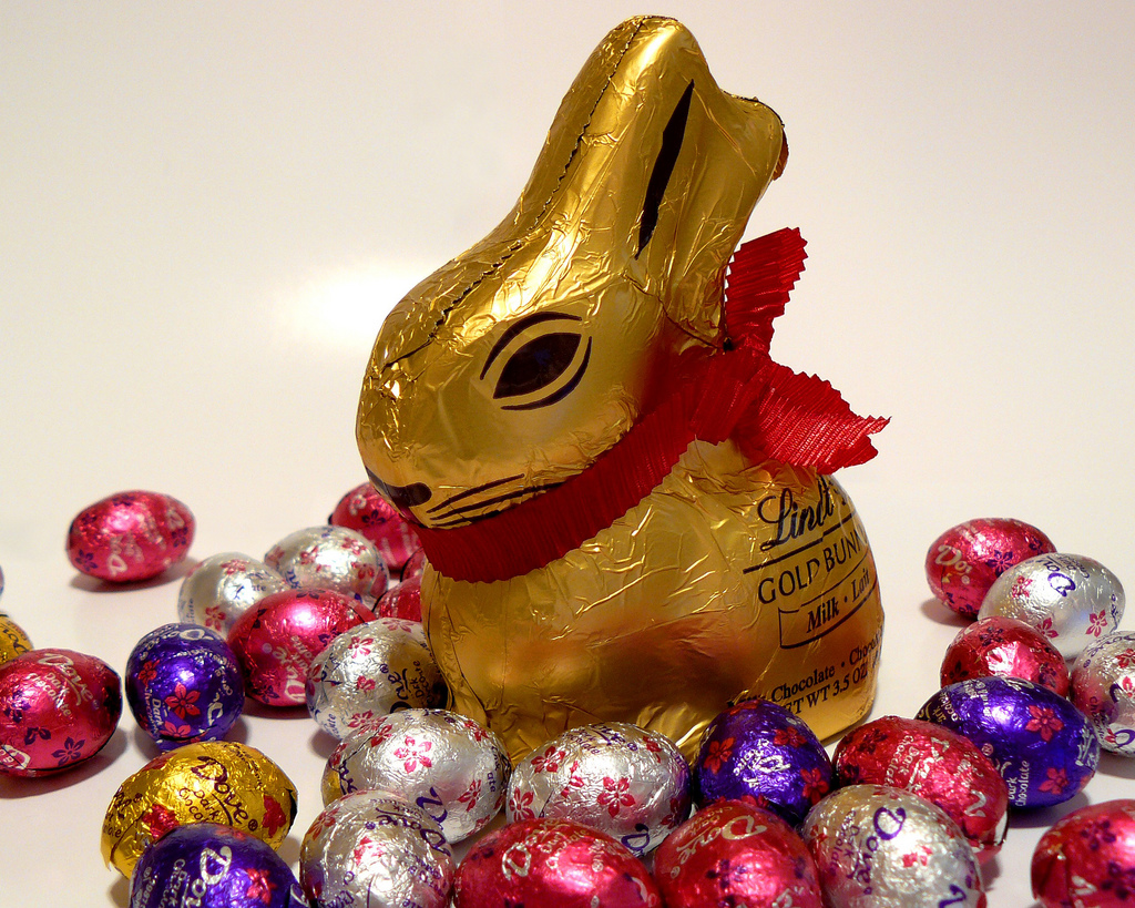 Easter Chocolate Bunny Background