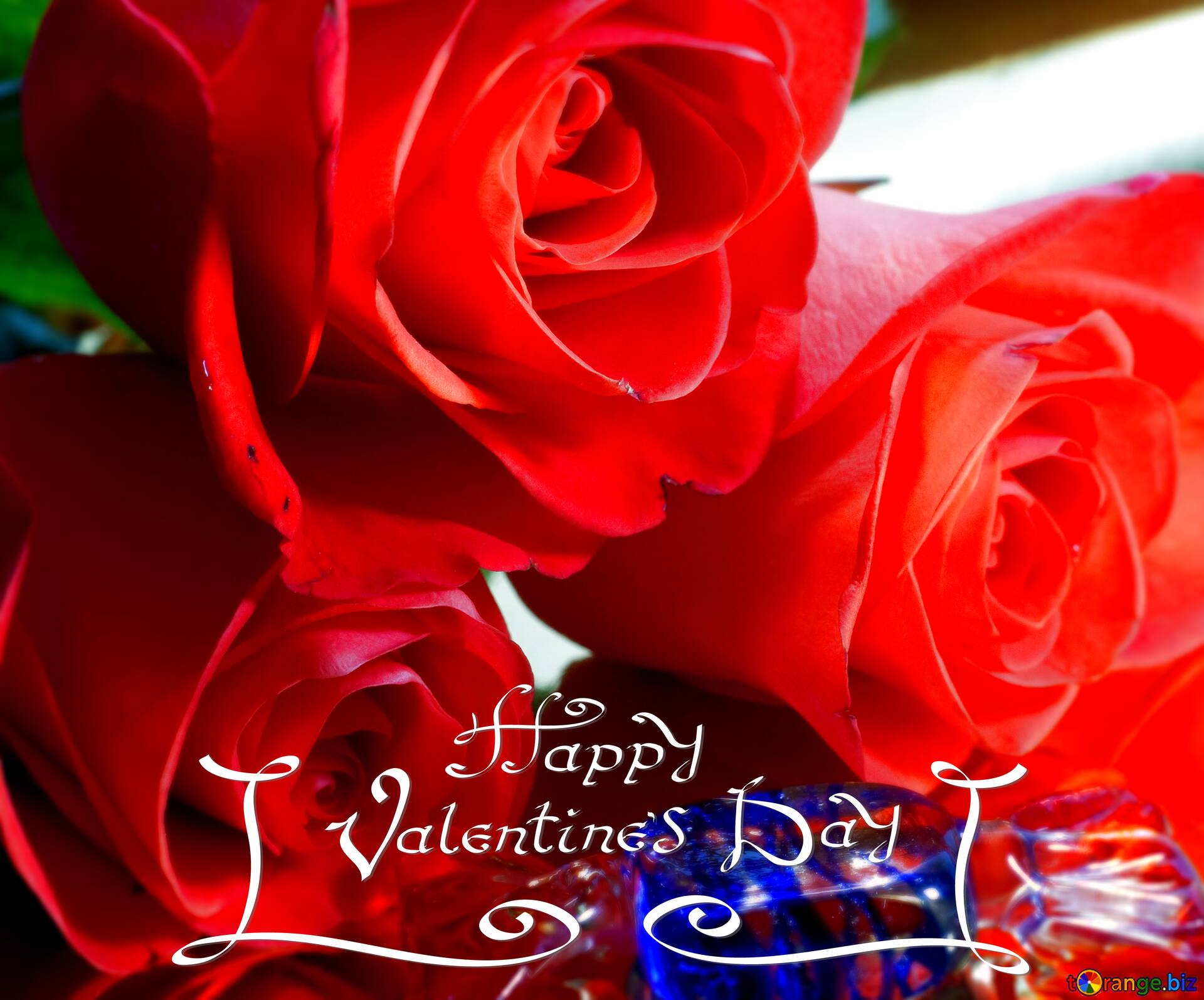 Bouquet rose flowers happy Valentines