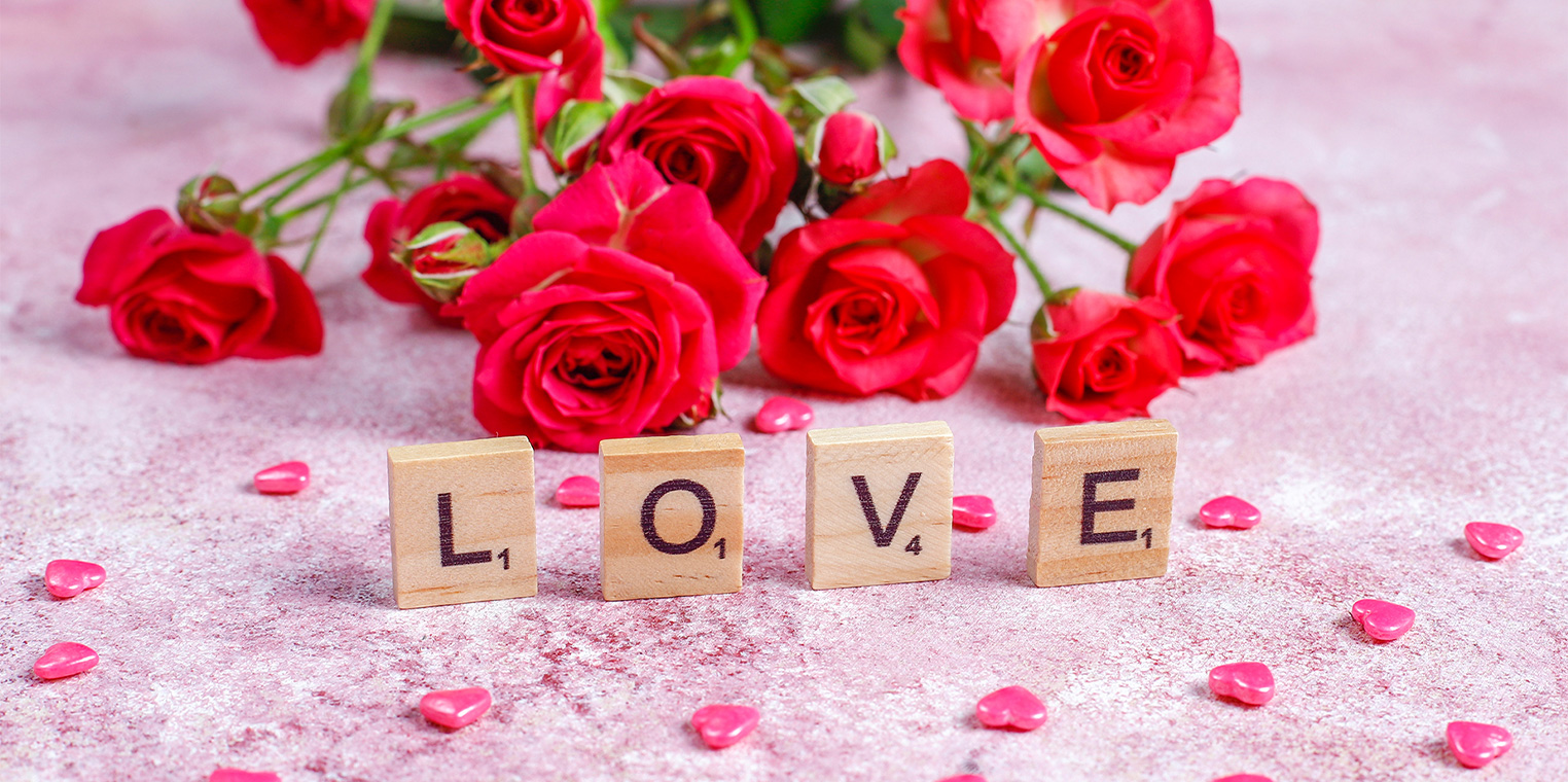 Flowers For Valentine. Happy