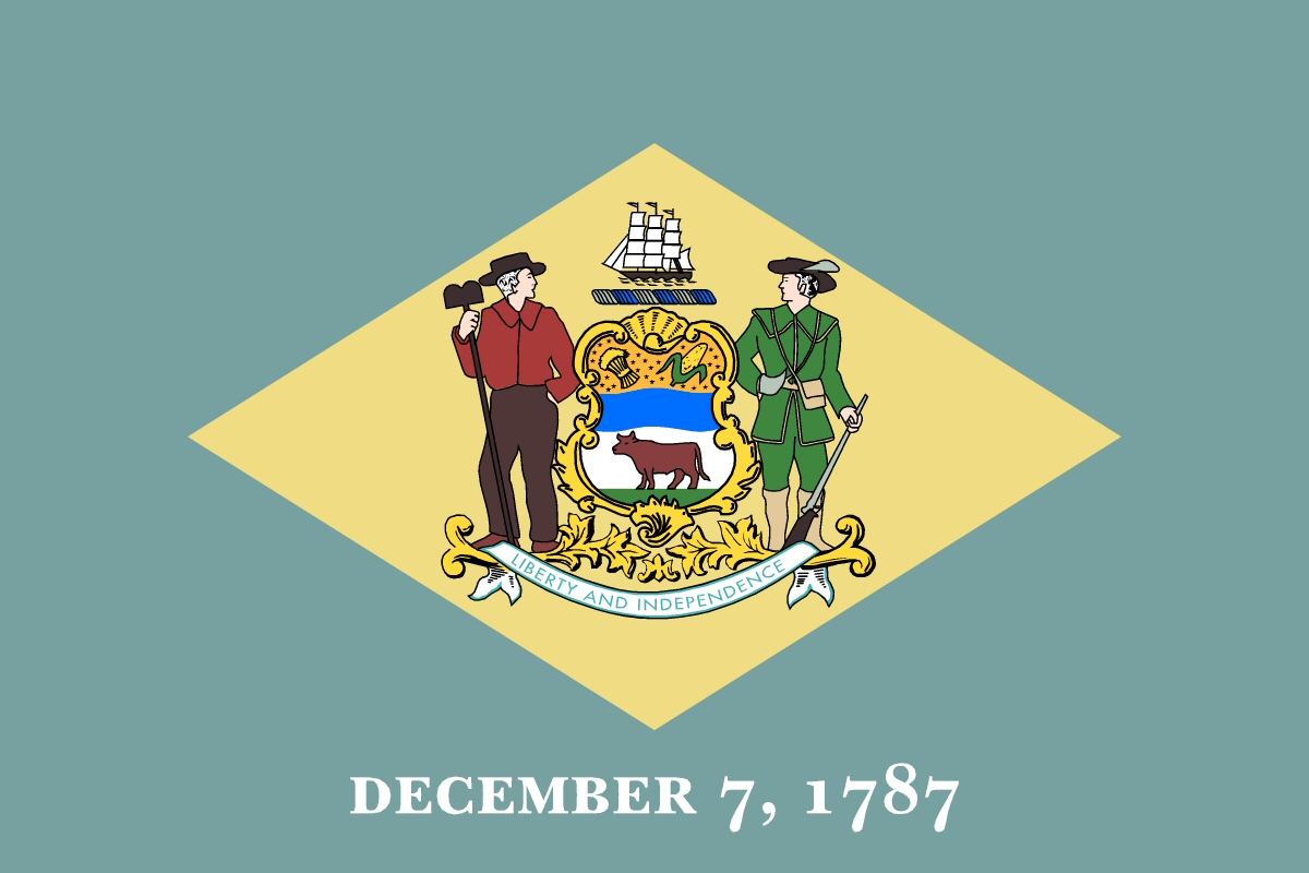 Free Delaware Flag Image: AI, EPS, GIF