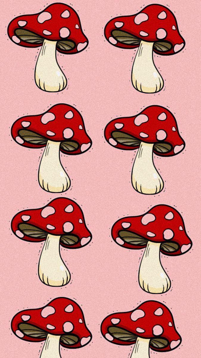 Red Mushroom Wallpaper