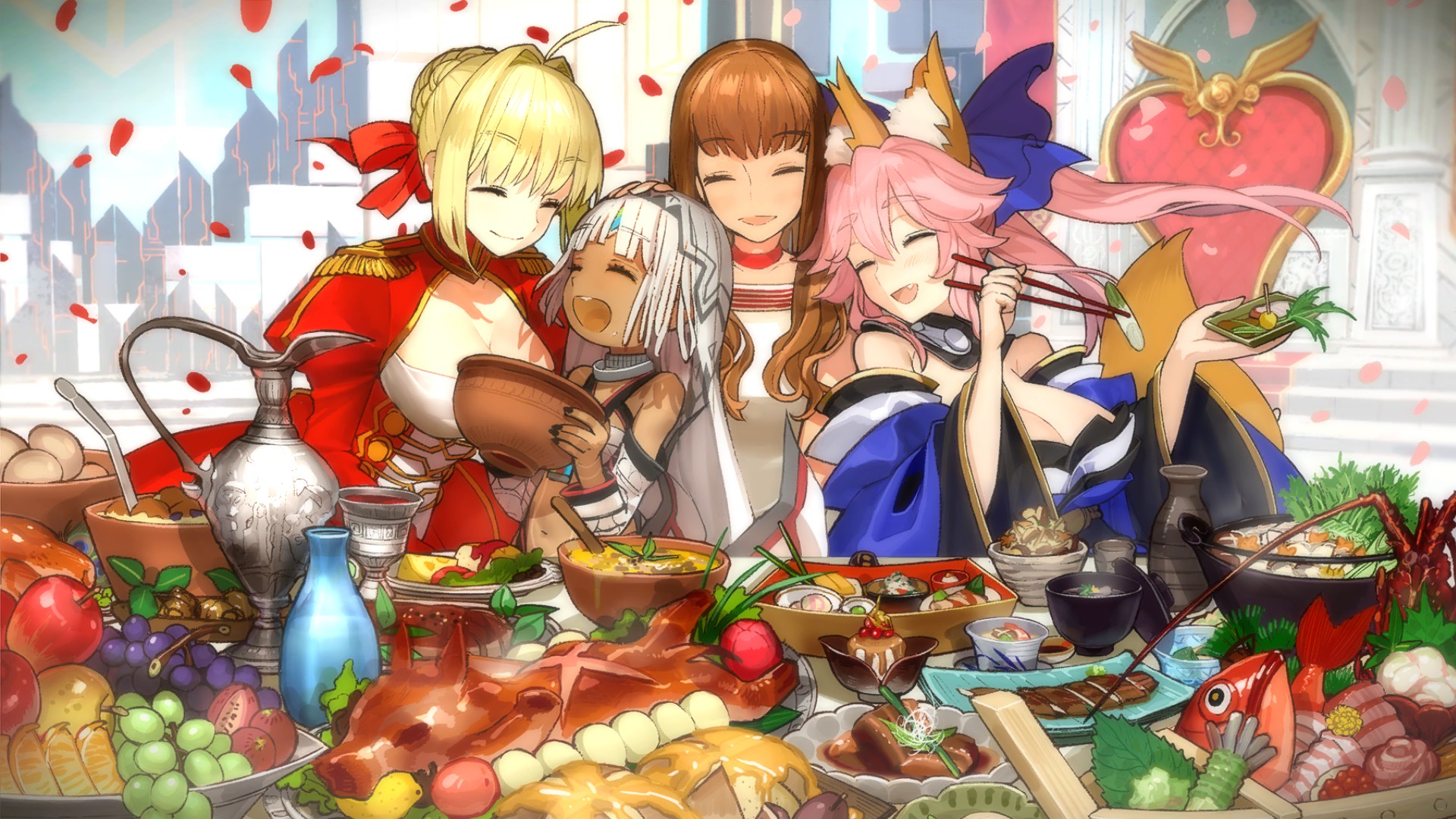 Nero & Master & Tamamo & Altera kid