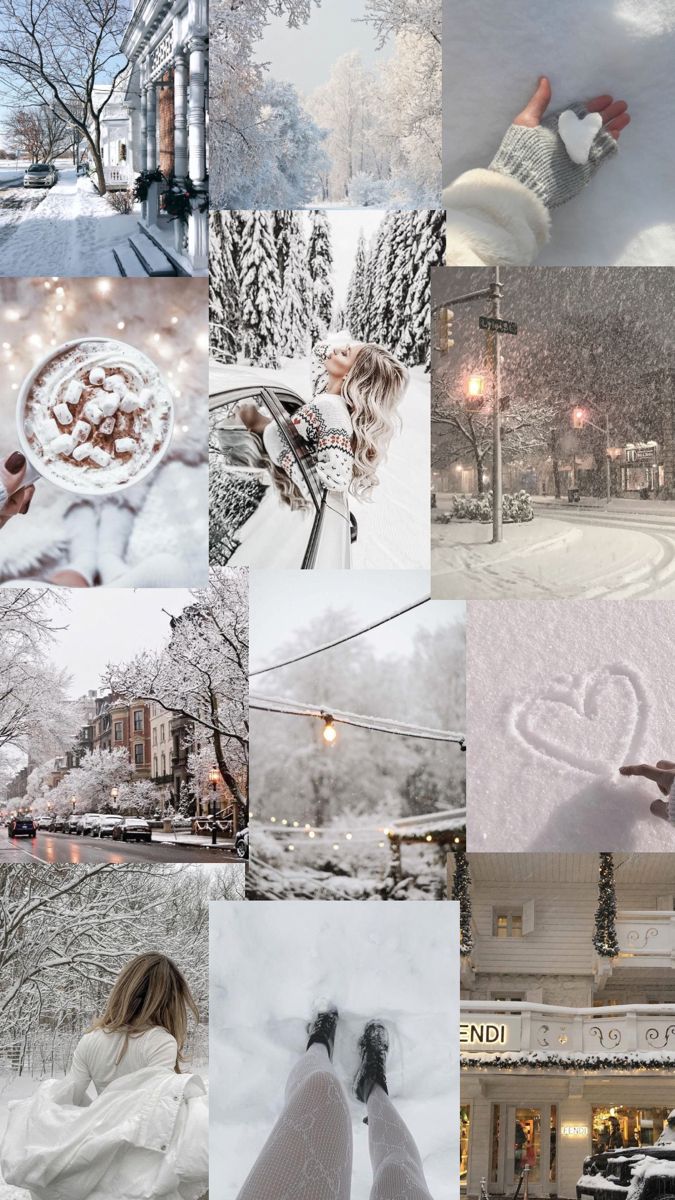 White Winter Aesthetic Wallpaper