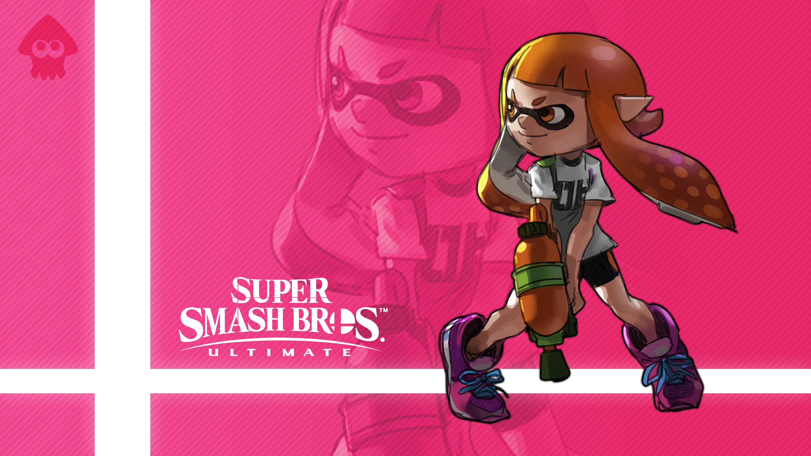 Inkling Girl In Super Smash Bros