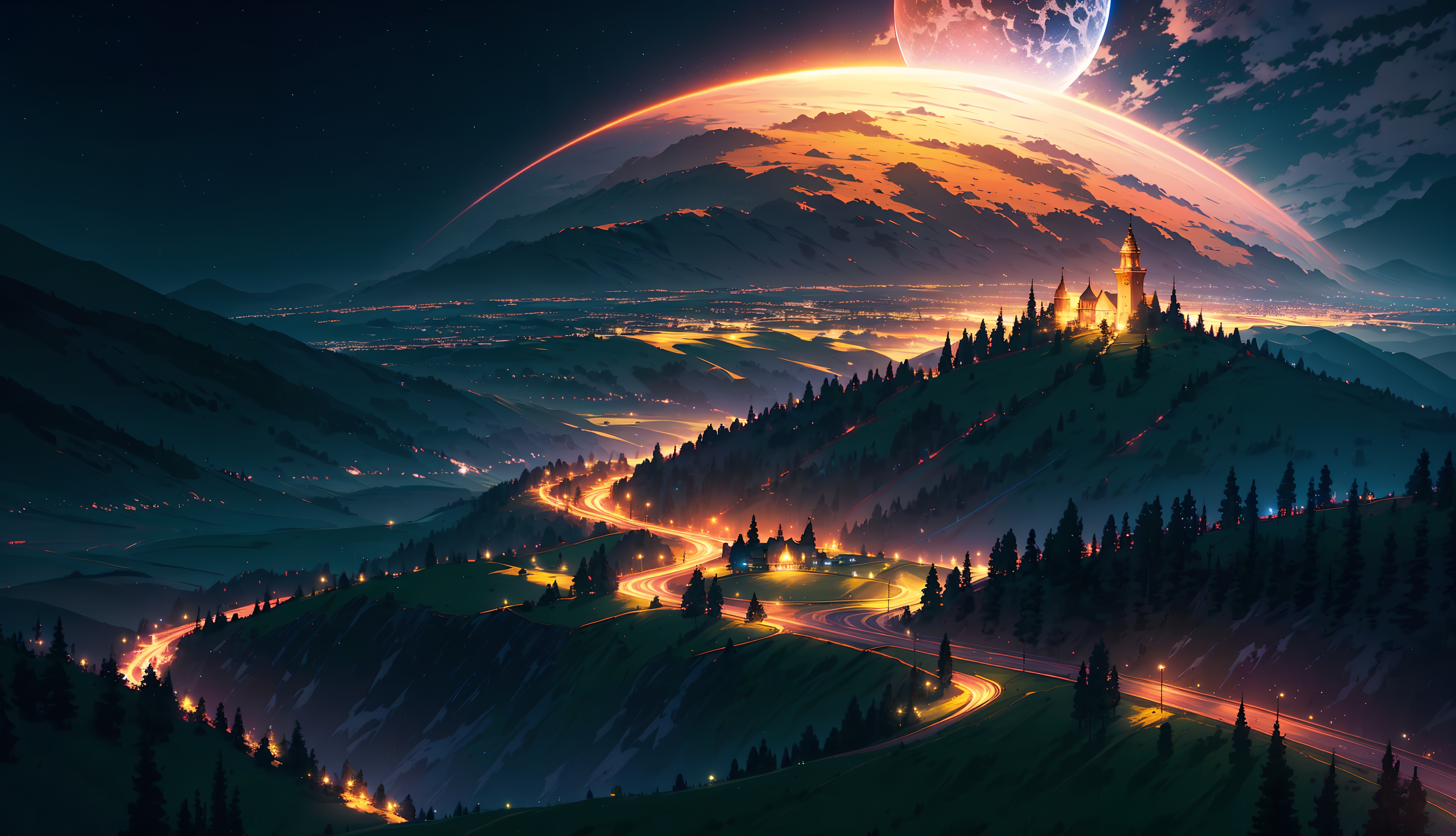 Anime Landscape 4k Ultra HD Wallpaper