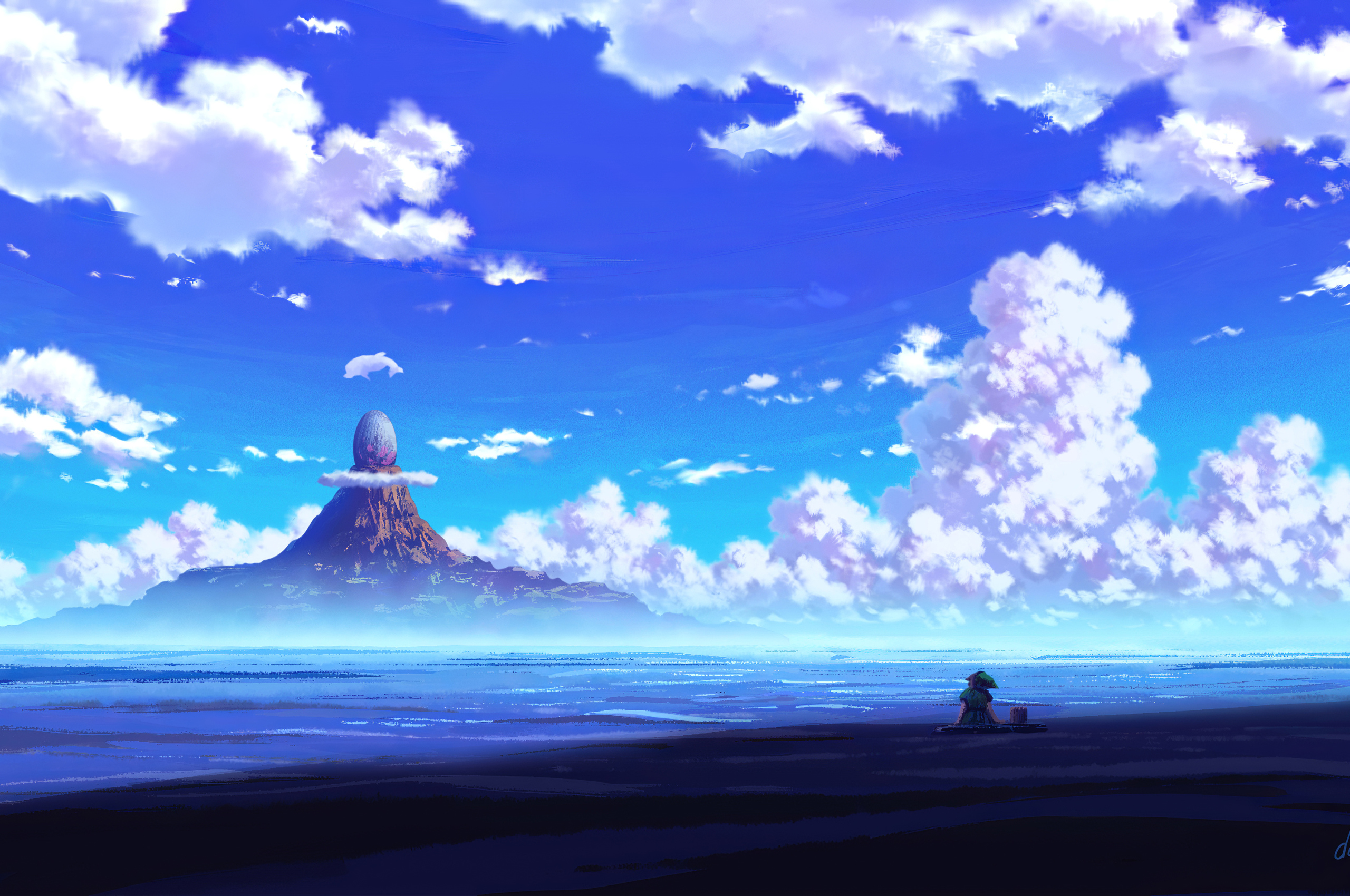 Anime Scenery Sitting 4k