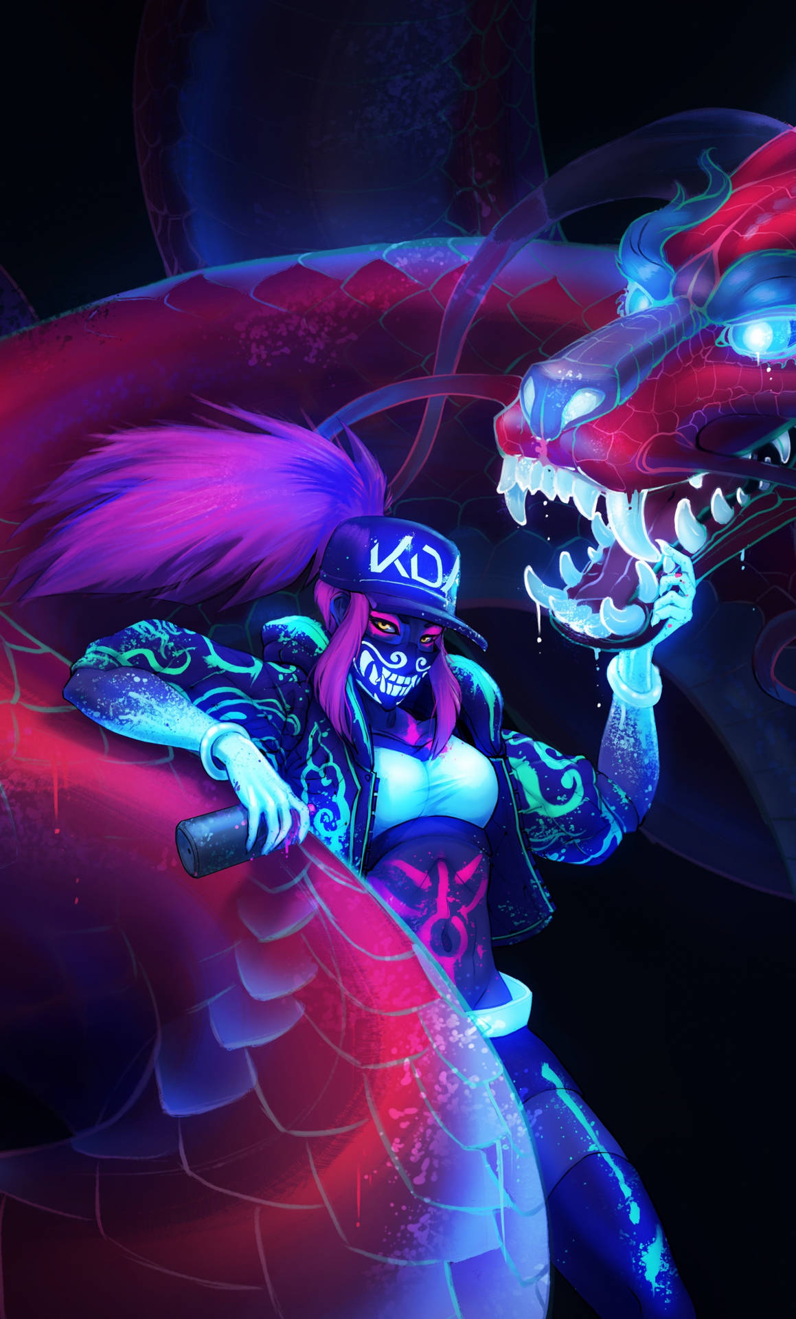 Download KDA Akali LoL iPhone Wallpaper