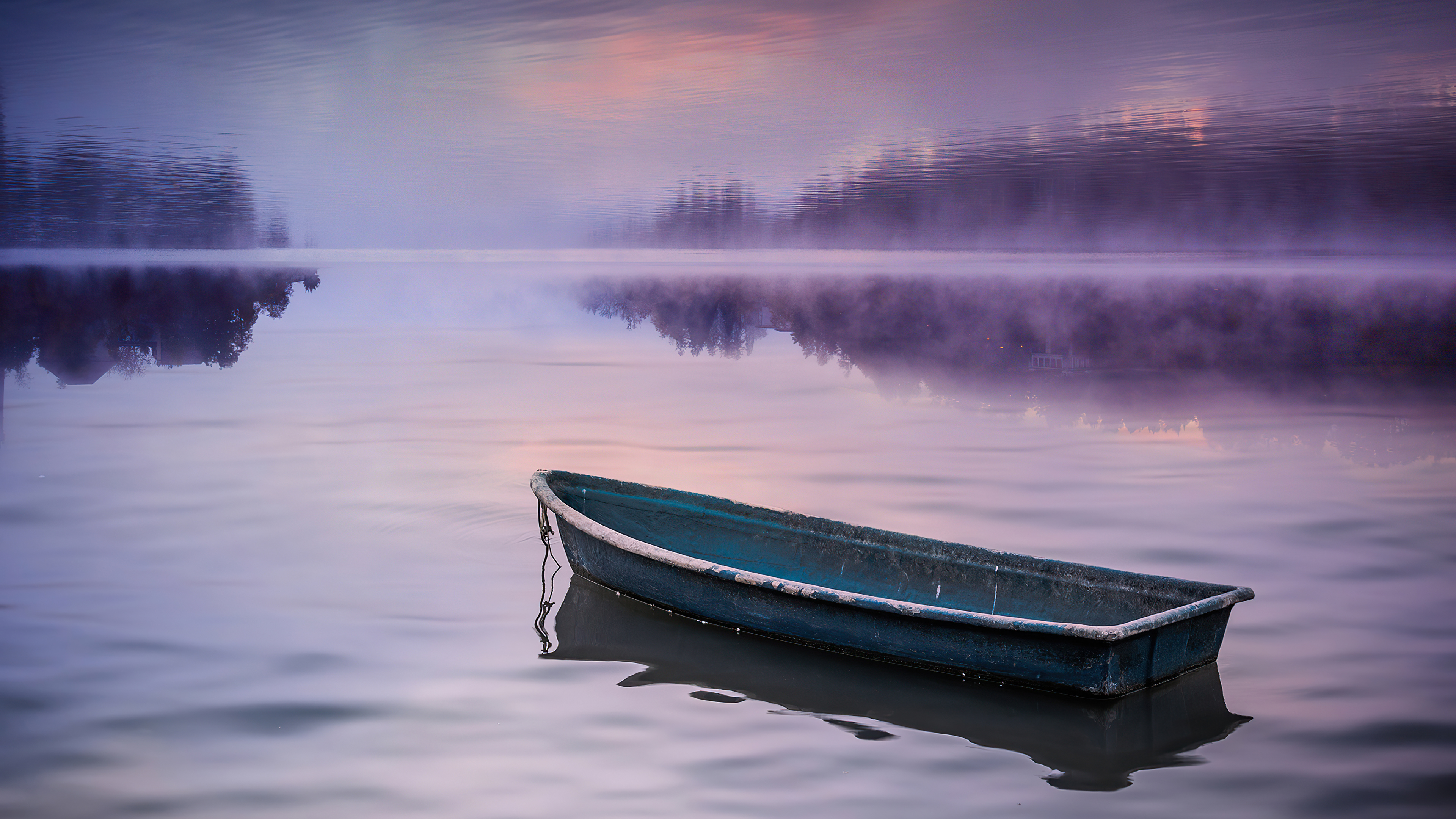 Boat In Nature Silence 4k Wallpaper, HD