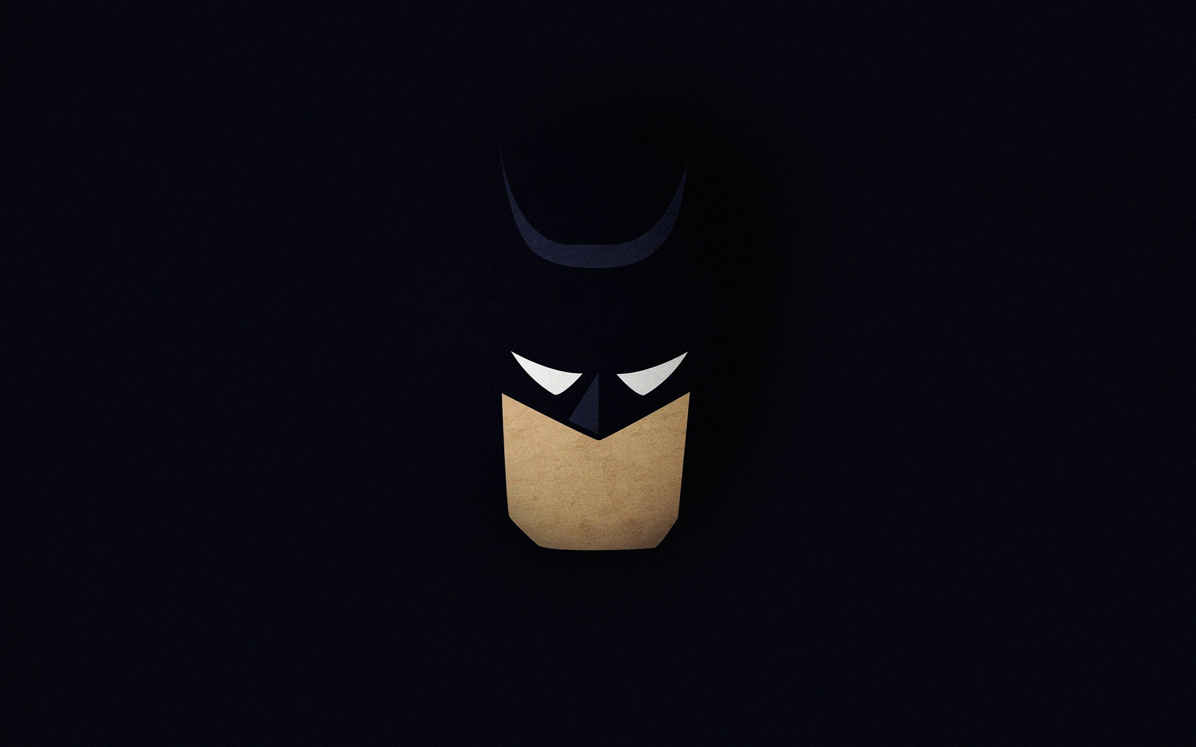 Wallpaper Batman Face Dark Minimal