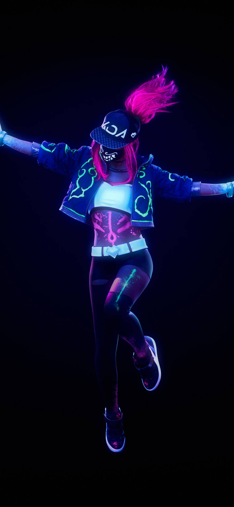 KDA Akhali Jump LoL iPhone Wallpaper