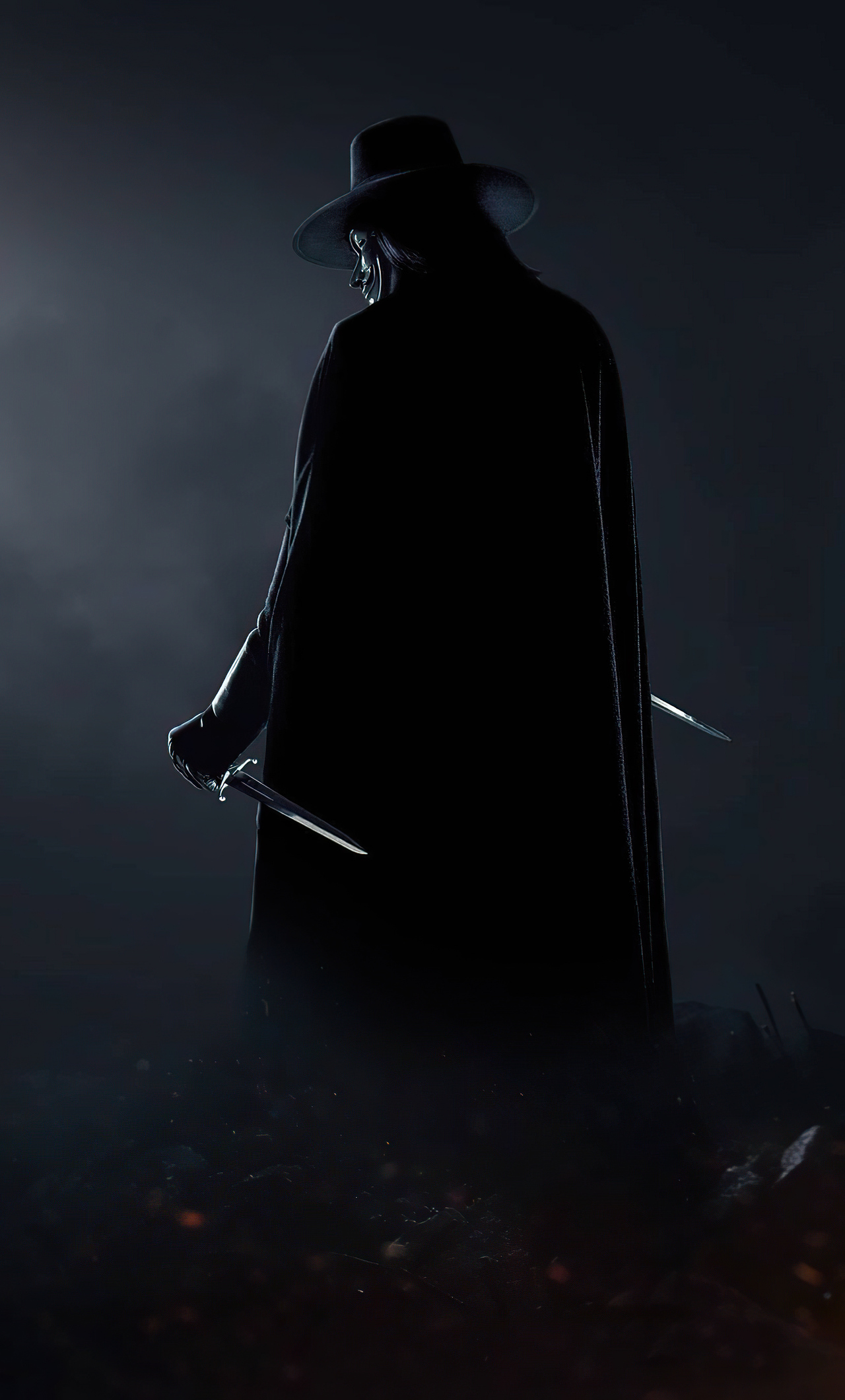 V For Vendetta Dark 4k iPhone