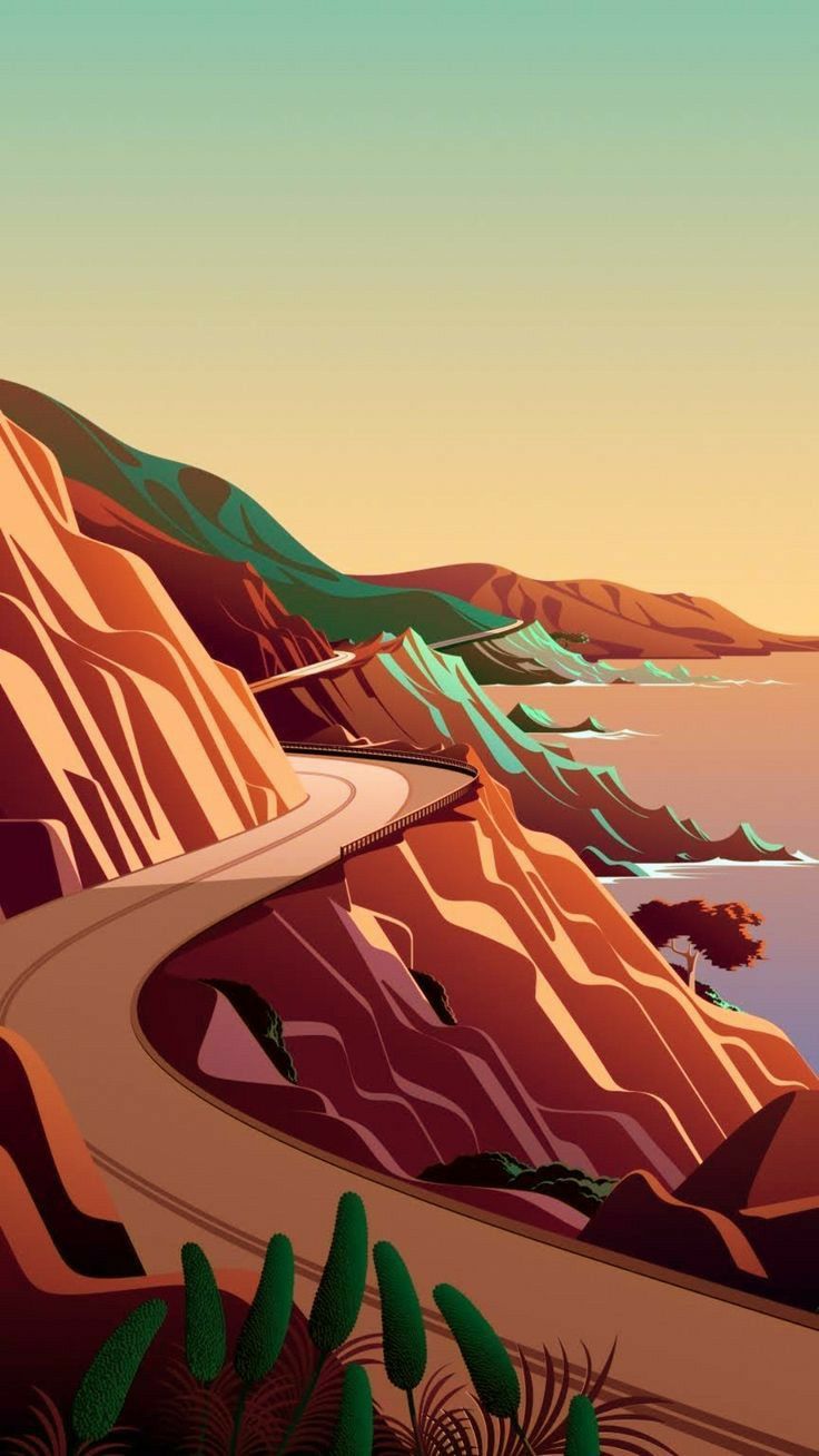 Art Illustration. Landscape wallpaper