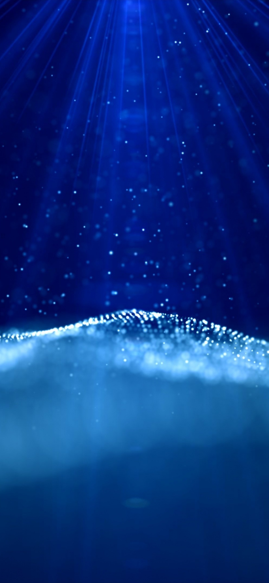 Digital Art Wallpaper 4K, Waves, Blue