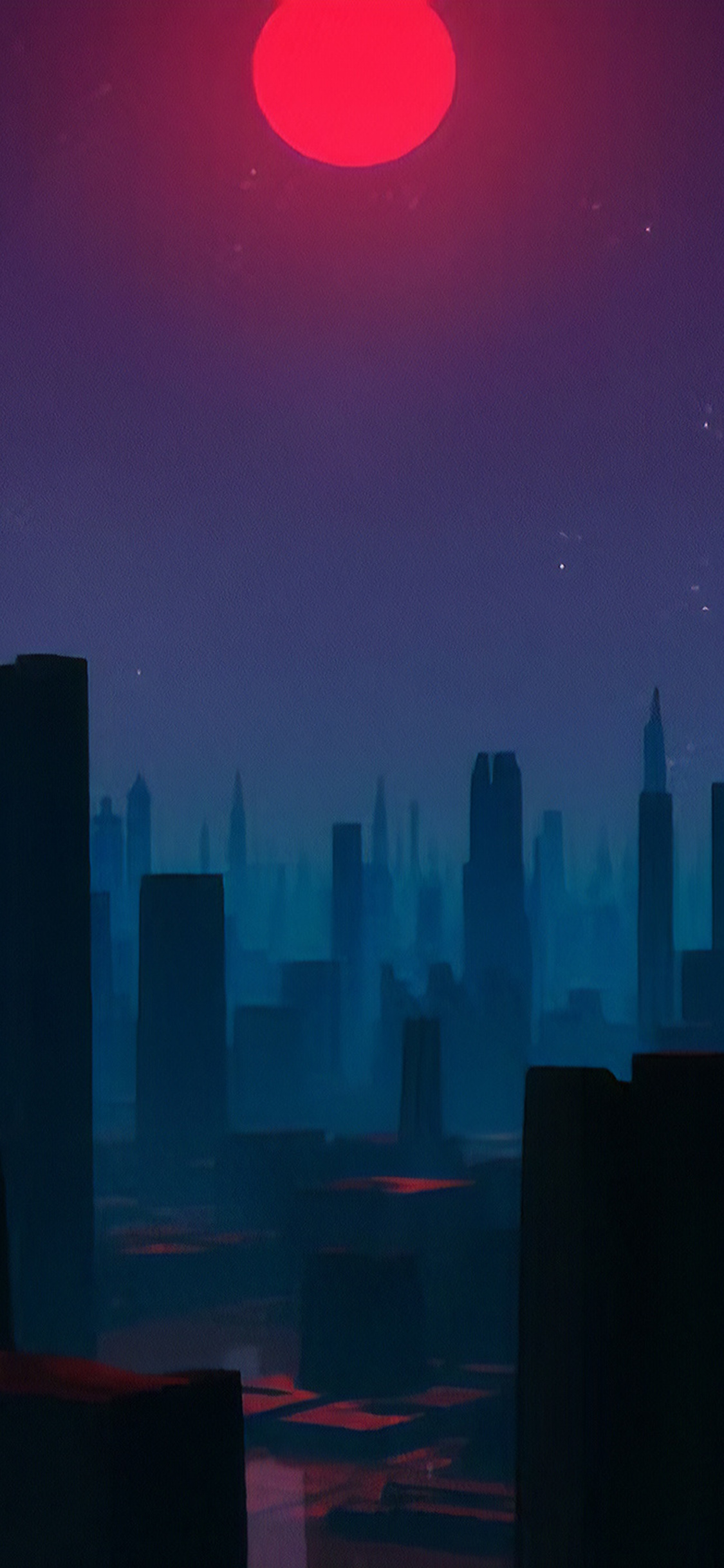 City Cyber Night Digital Art