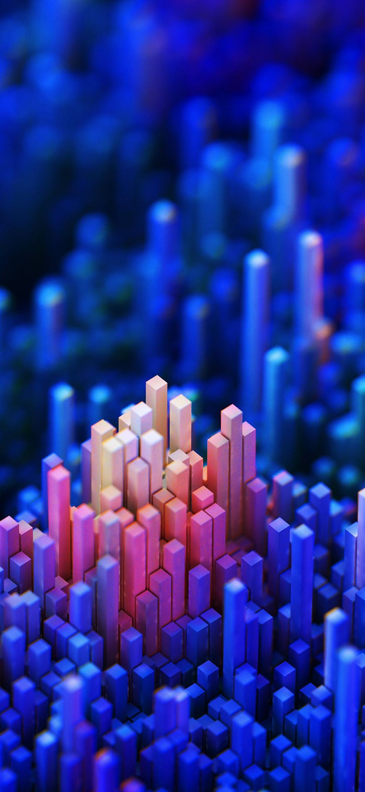 Digital art square bokeh pattern