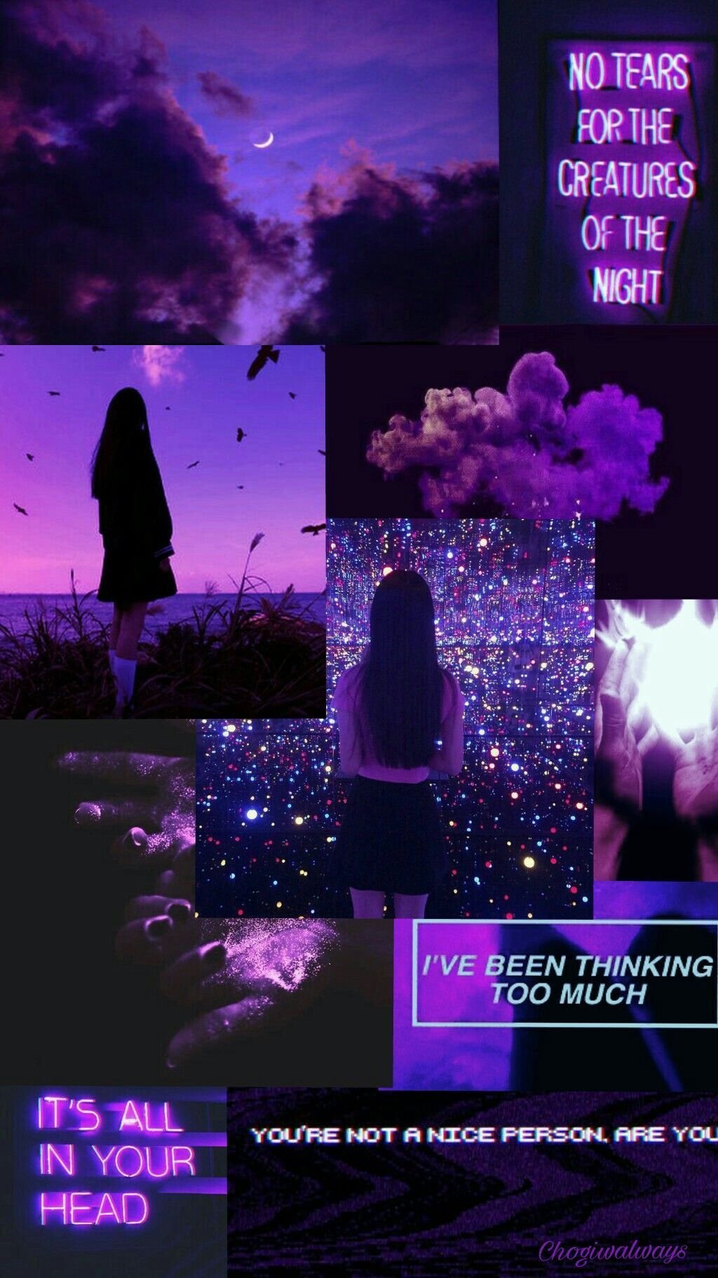 Black purple aesthetic Wallpaper