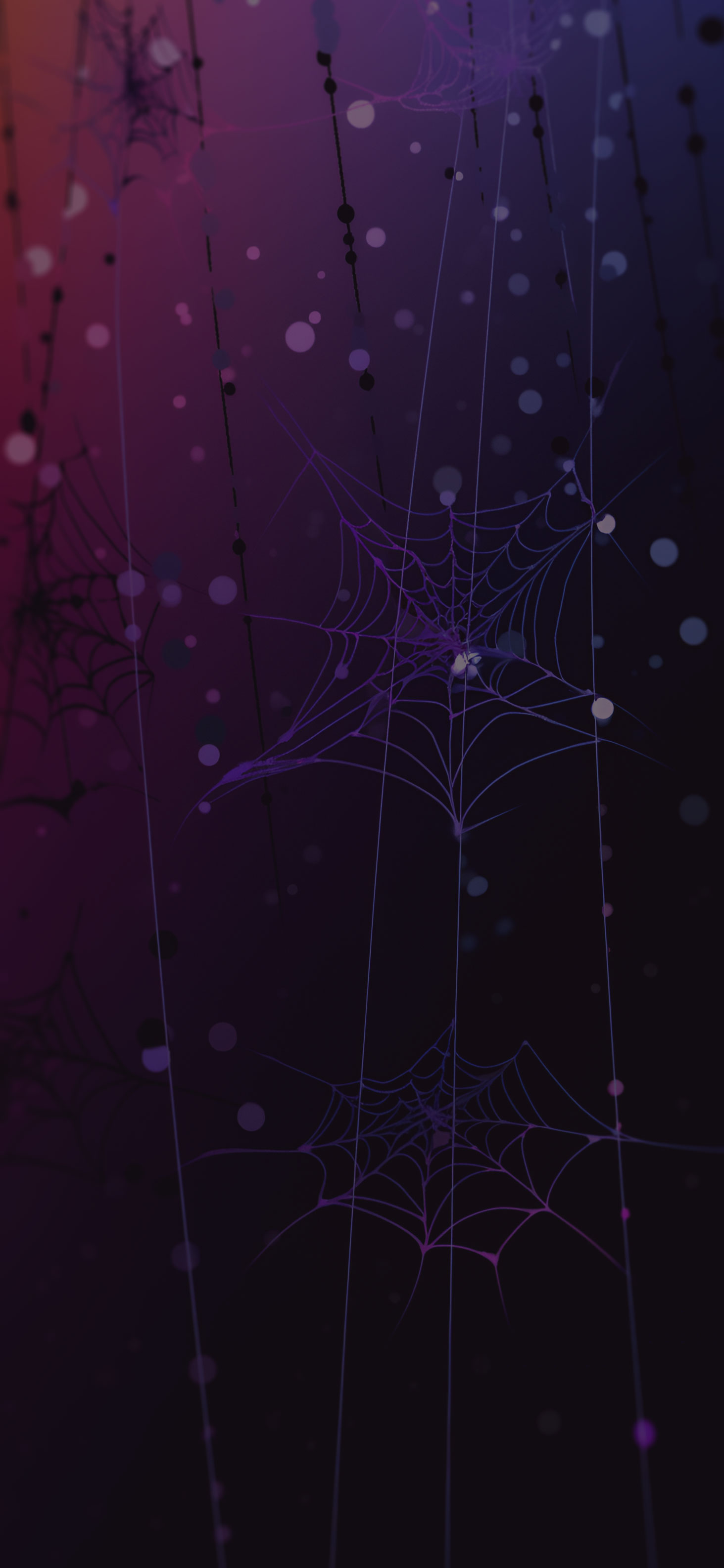 Spider Web Black & Purple Wallpaper