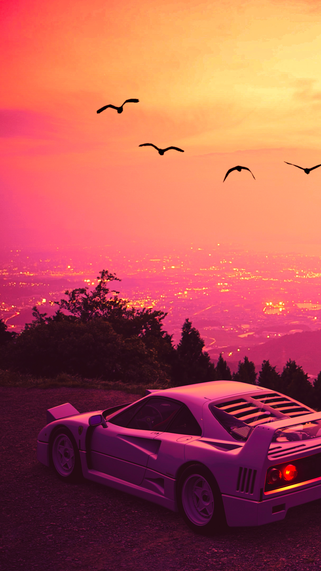 Ferrari F40 Phone Wallpaper