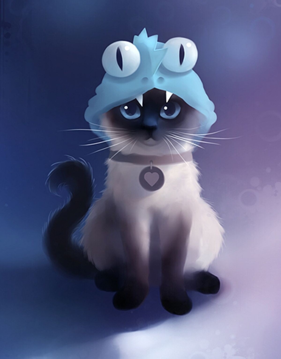 Cute anime cat Wallpaper Download