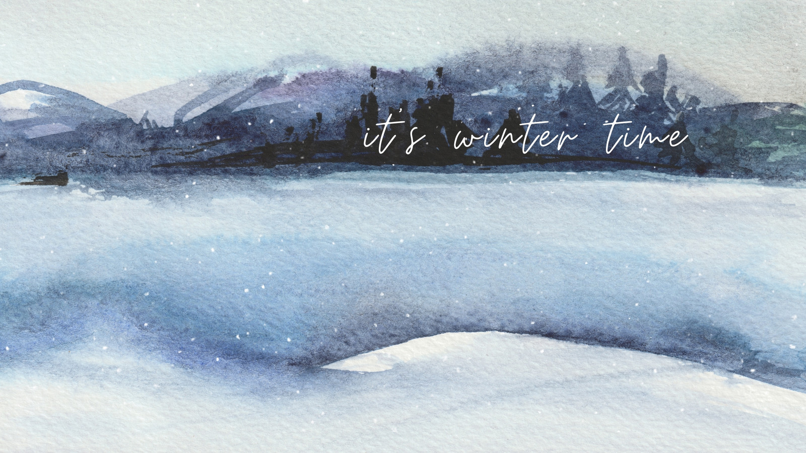 Winter Watercolor Desktop Wallpapers - Wallpaper Cave