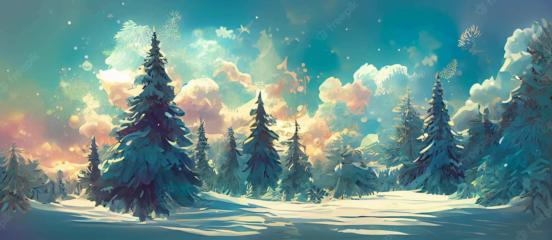 Winter Watercolor Desktop Wallpapers - Wallpaper Cave