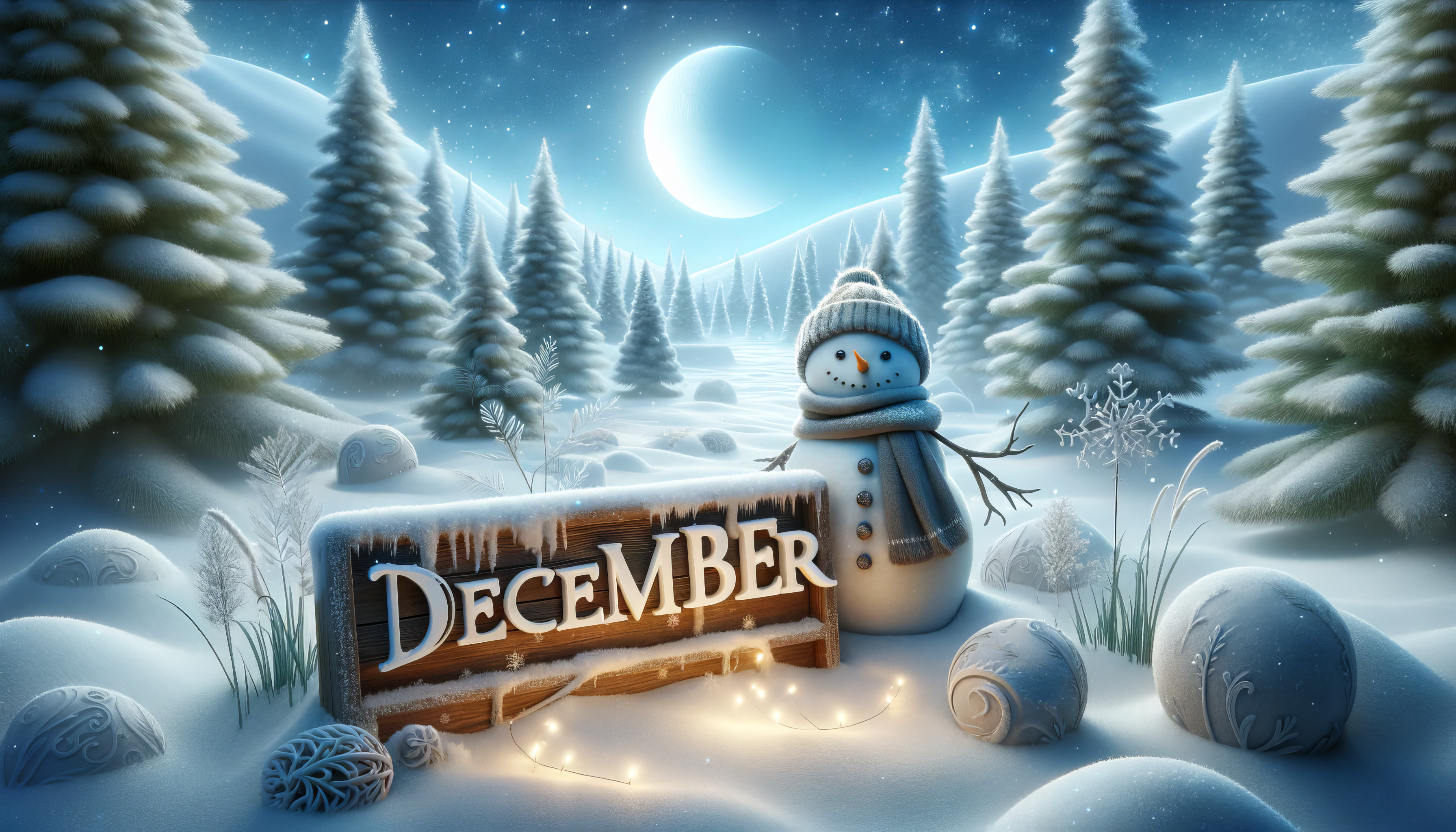 Winter Wonderland December Wallpaper