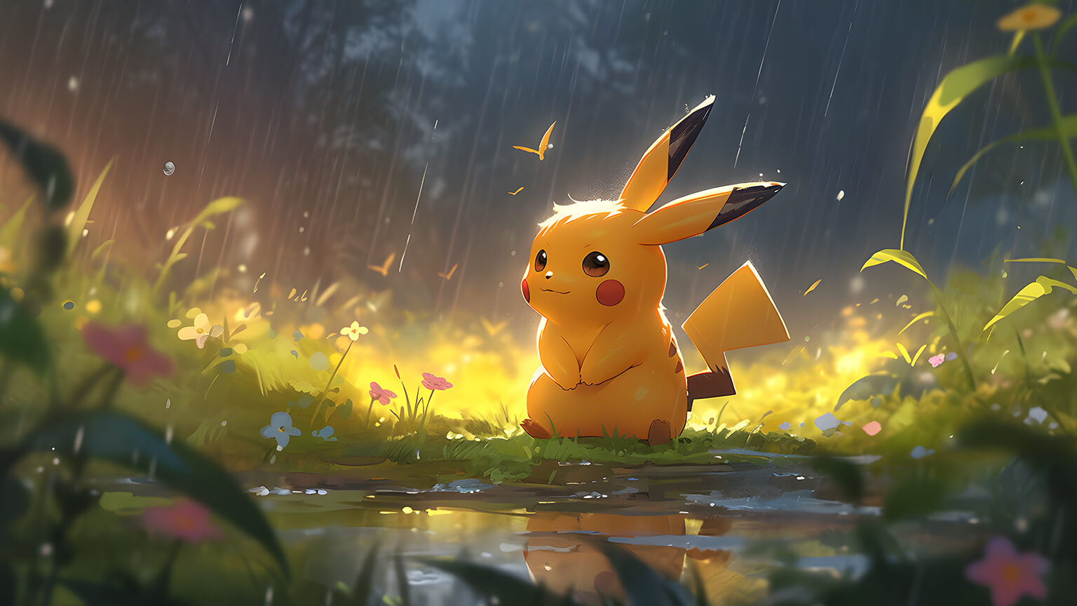 Cute Pokemon Pikachu Desktop Wallpaper