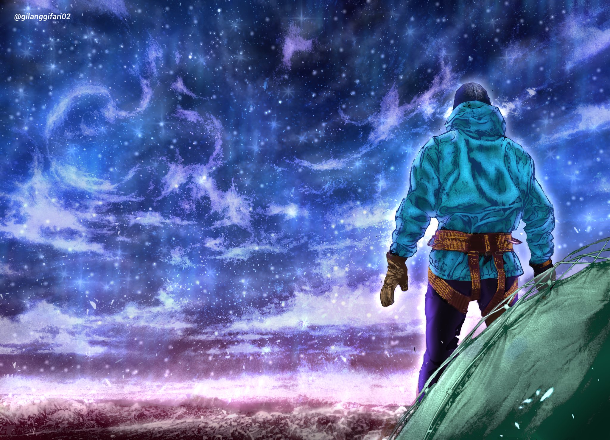 Gilang Gifari my best to color this amazing page from Kokou no Hito by the genius himself Shinichi Sakamoto. Man, it was such a joy coloring this. Requested