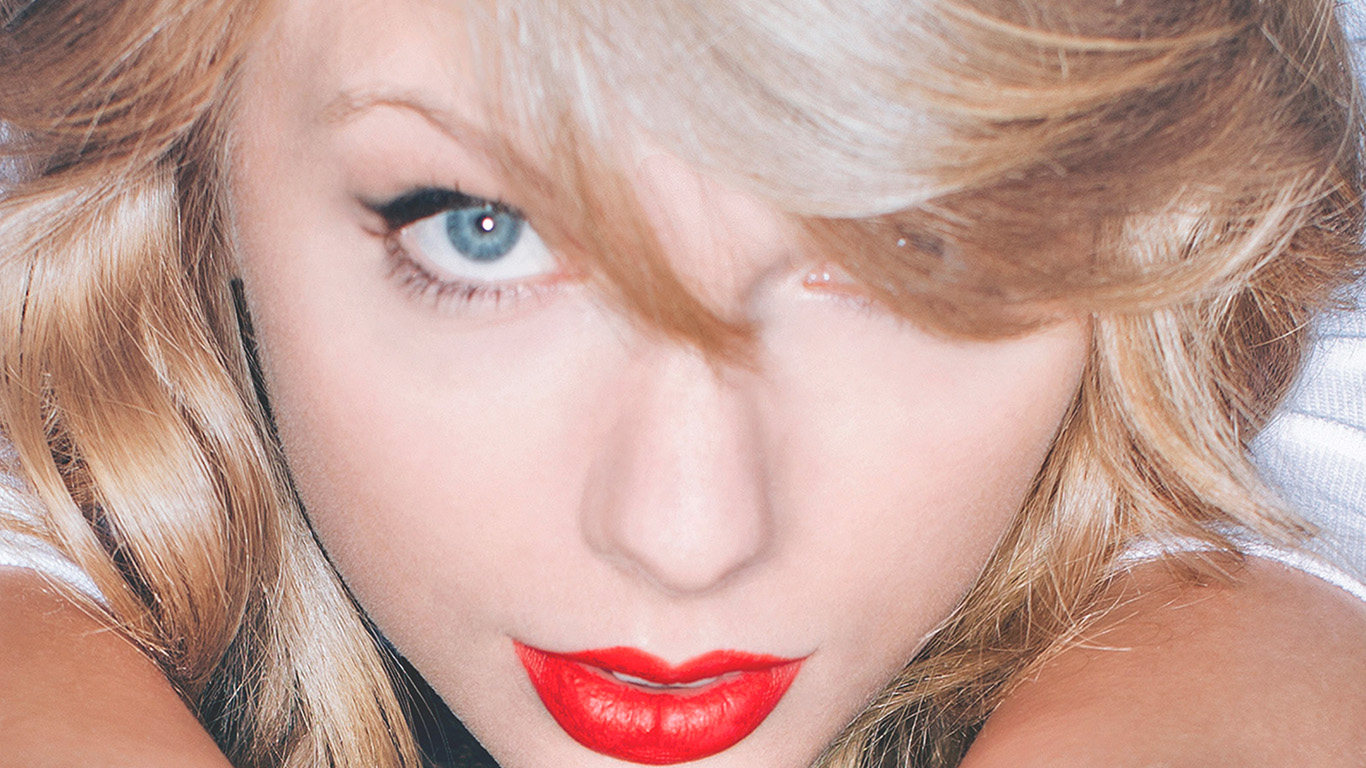 Taylor Swift Red Lips Singer Artist