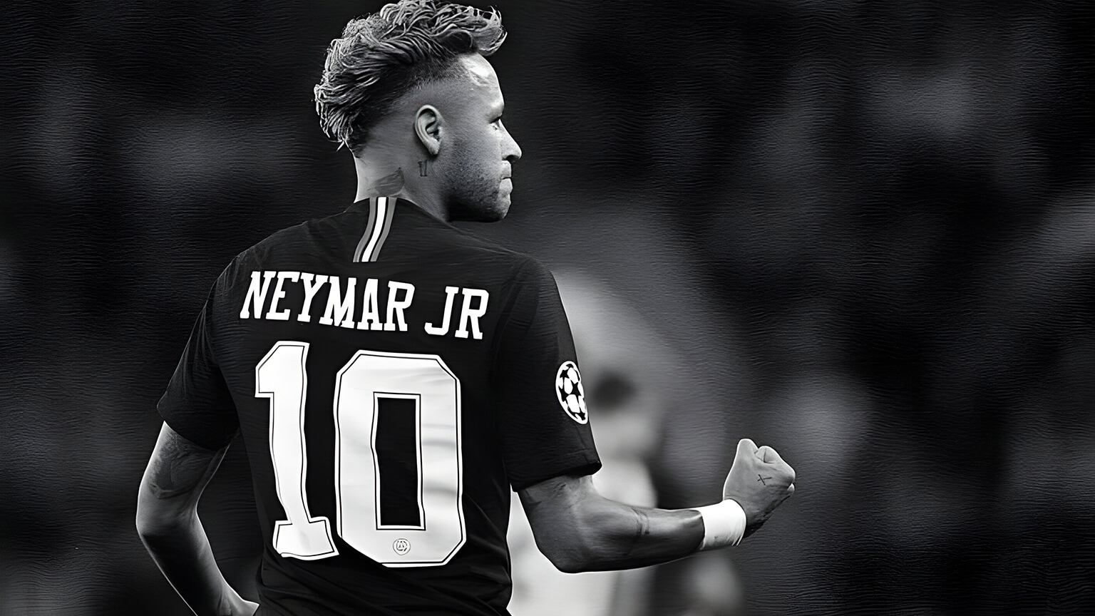 Neymar PSG Black & White Desktop