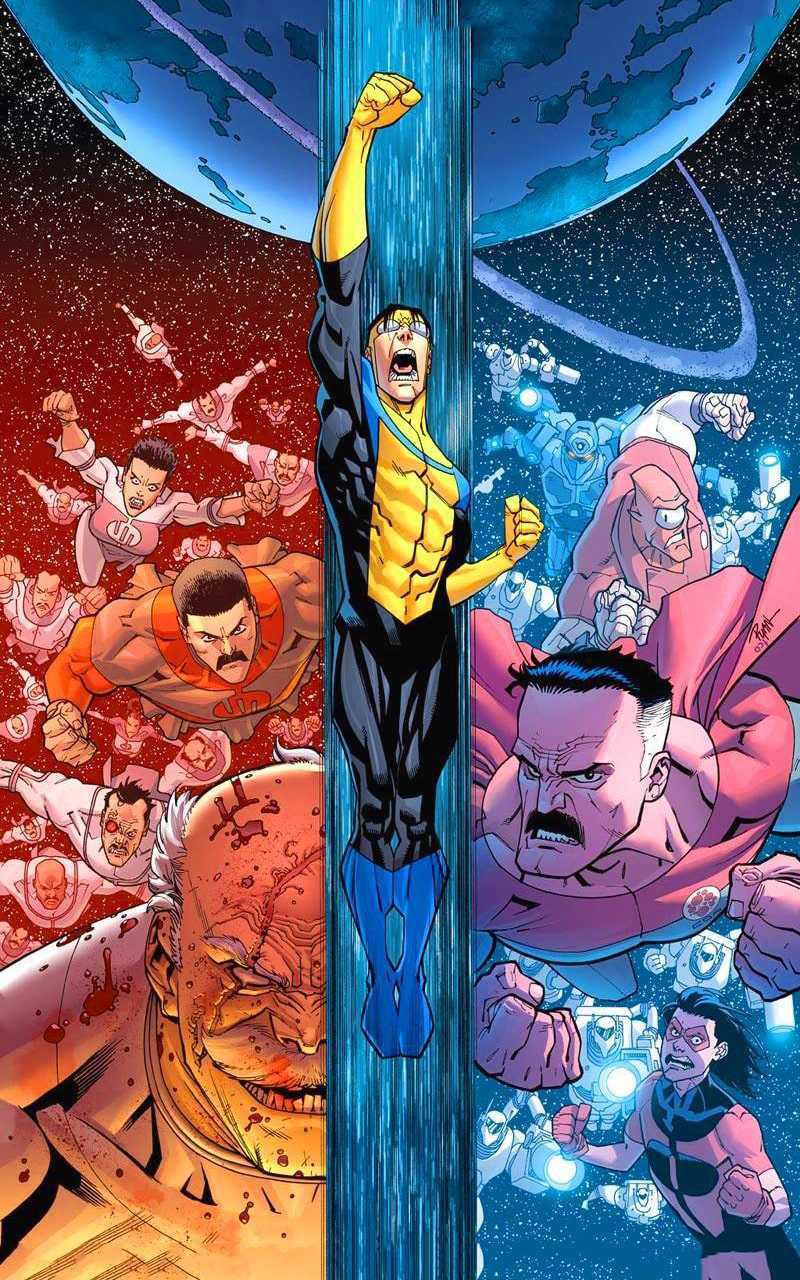 an animated Invincible wallpaper
