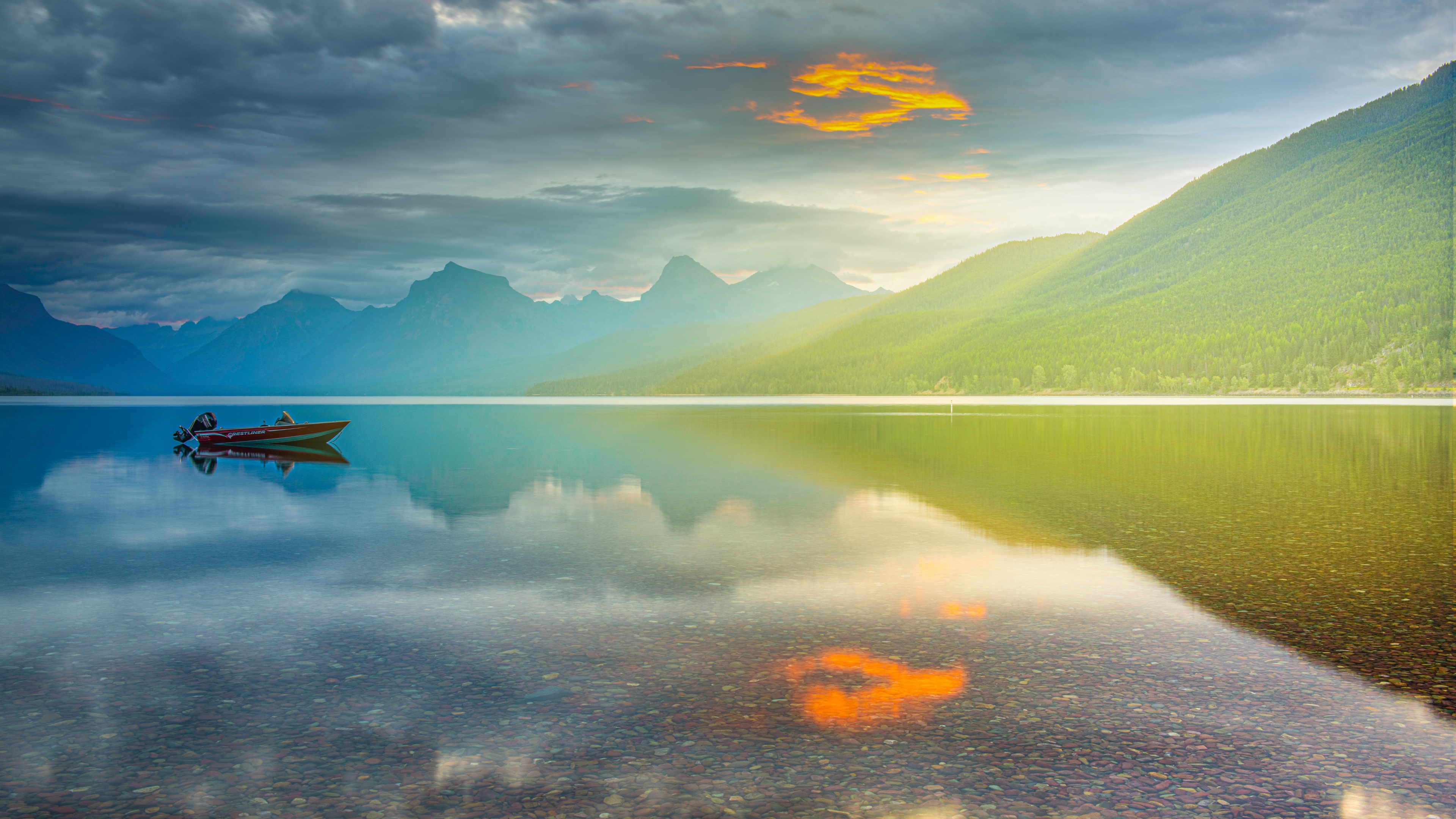 Lake McDonald Wallpaper 4K, Glacier