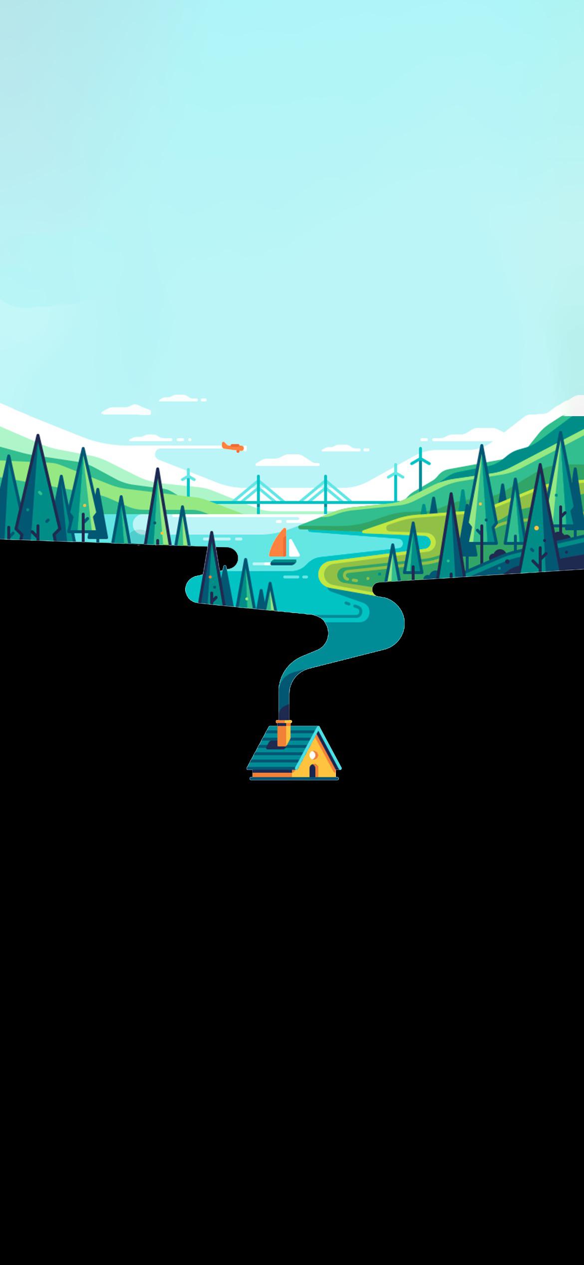 OLED MINIMALIST WALLPAPER FOR IPHONE