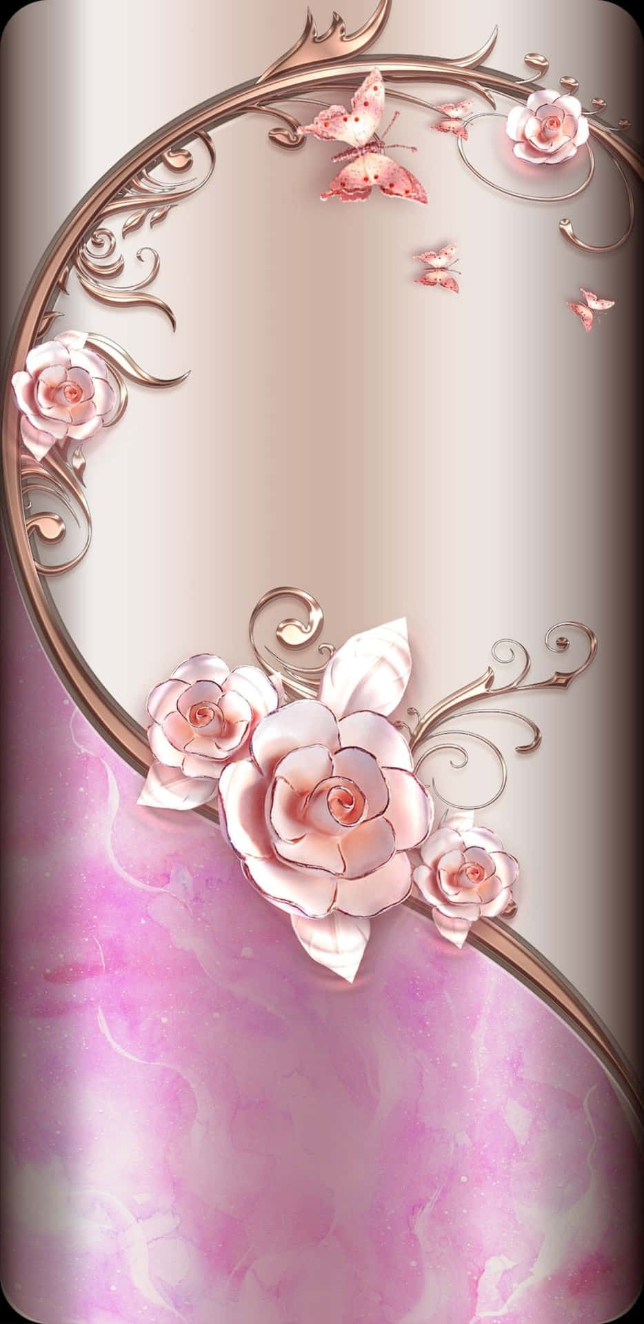 Beautiful Rose Gold Phone Wallpaper